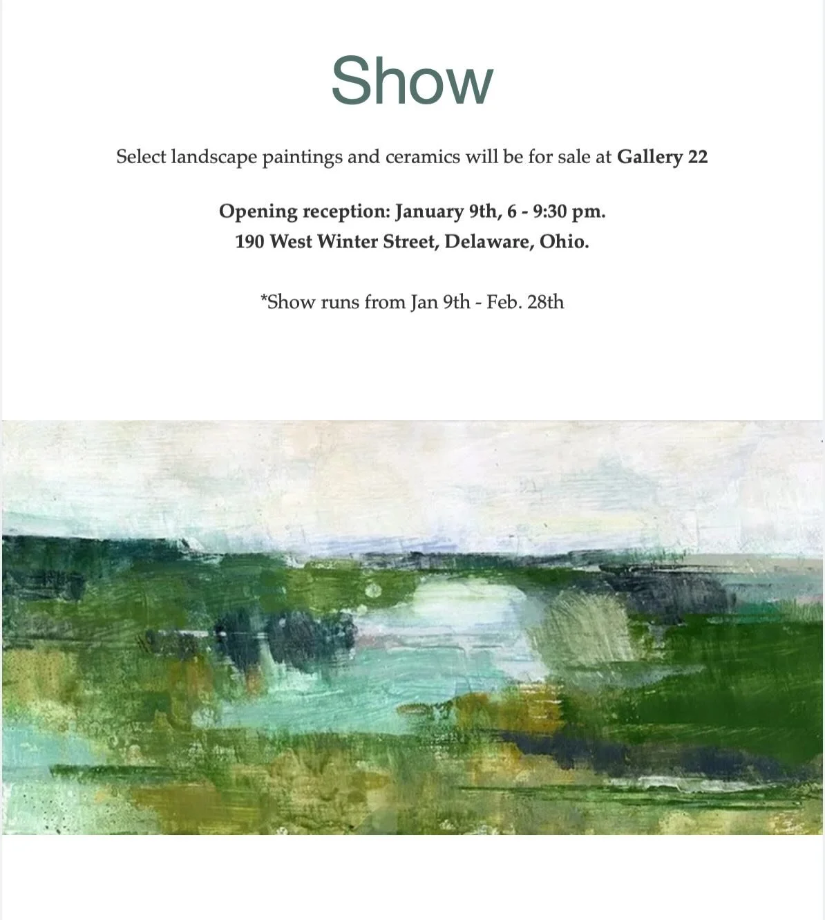 Hey friends- if you&rsquo;re in the Columbus area this Friday (1/9/25), stop by Gallery 22 in Delaware Ohio. It&rsquo;s from 6:30-8:30pm. (190 West Winter St.) it&rsquo;s a group show with a few other illustrators/artist. I&rsquo;ll have my recent la