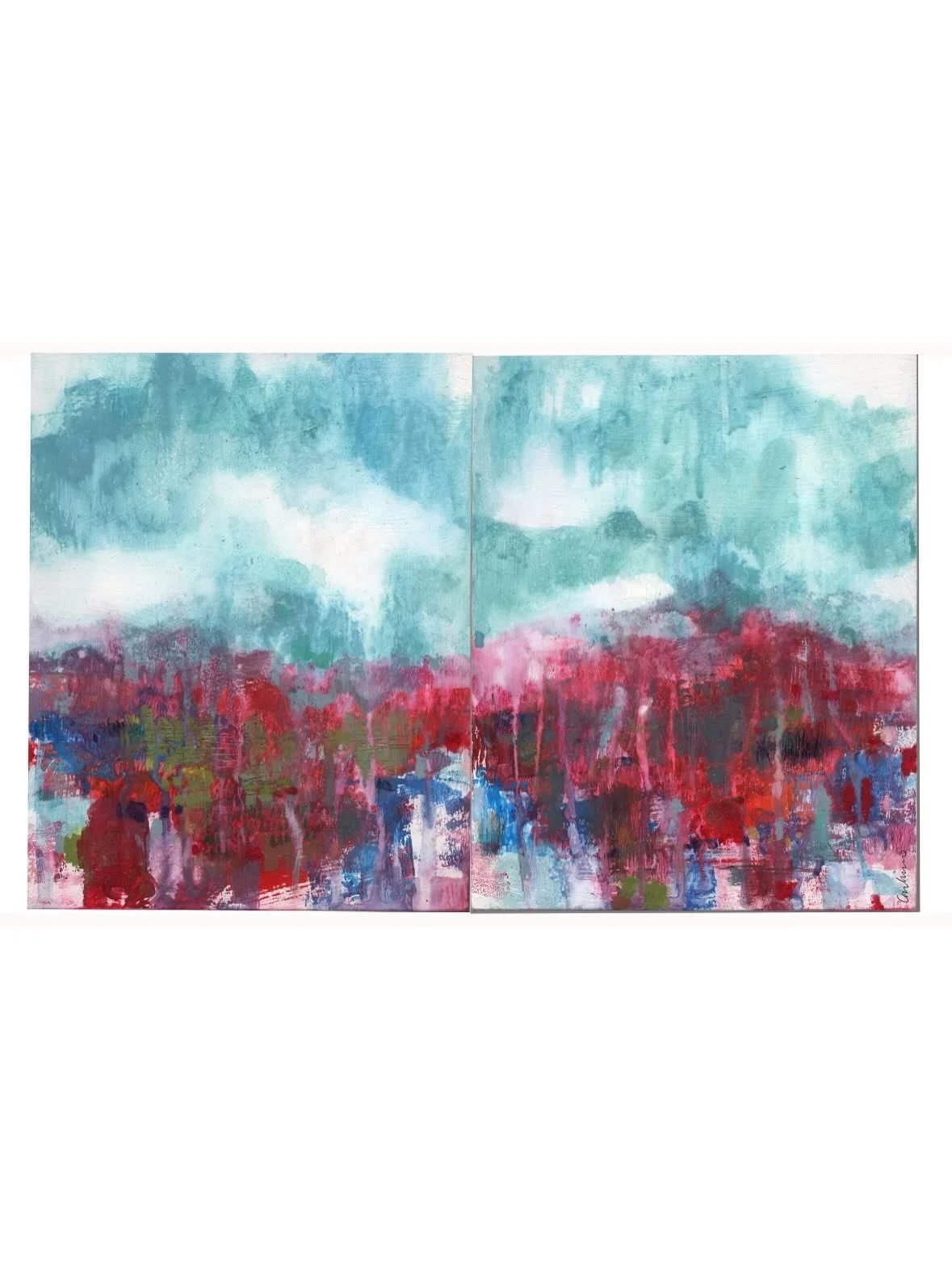 Parting clouds. Pushing through with some new color ways. 
#reds #redlands #partingclouds #landscapes #landscapepainting