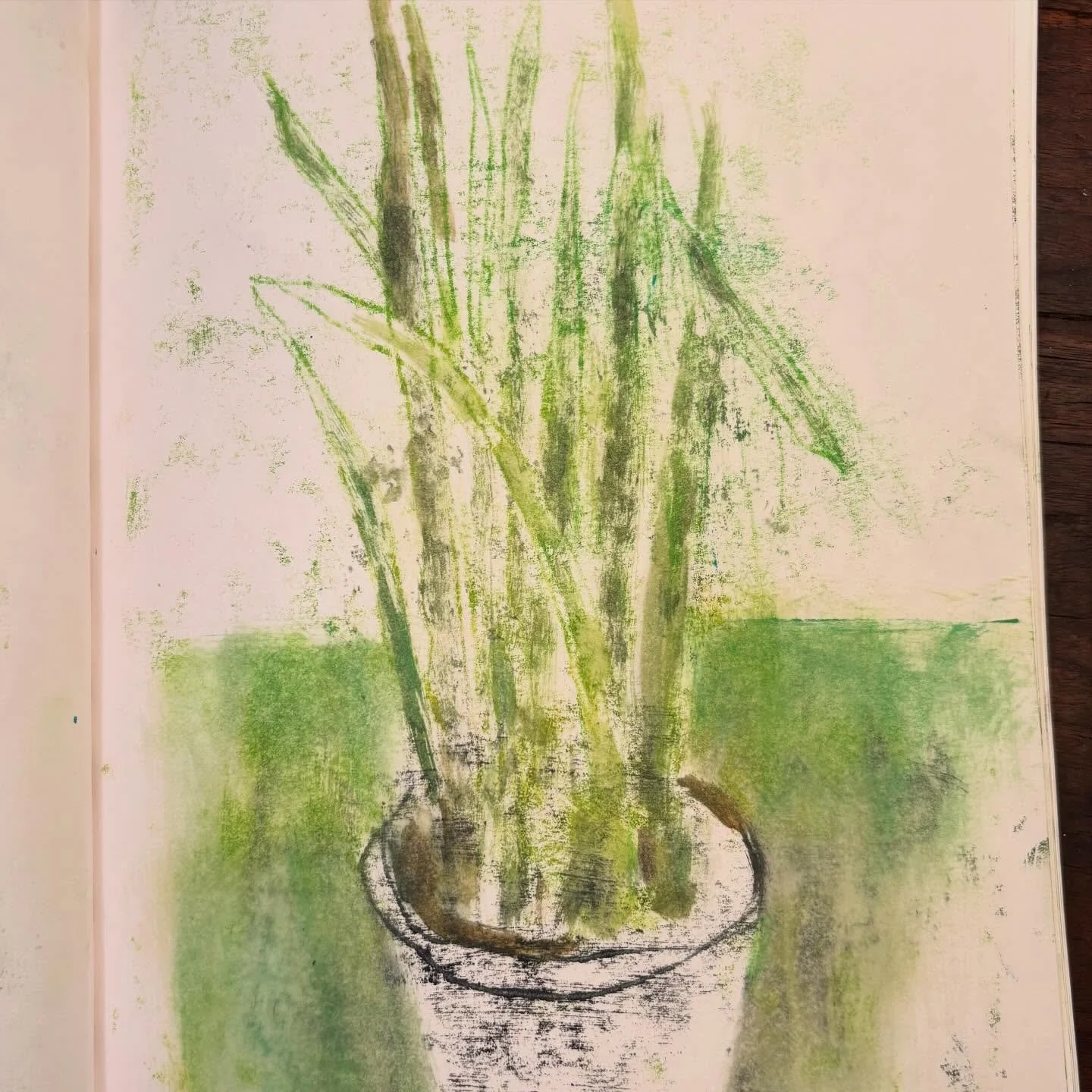 More plant studies with oil in the sketch book. 
#plants #plantstudy #greenplants #sketchbookstudy#plantsmakemehappy