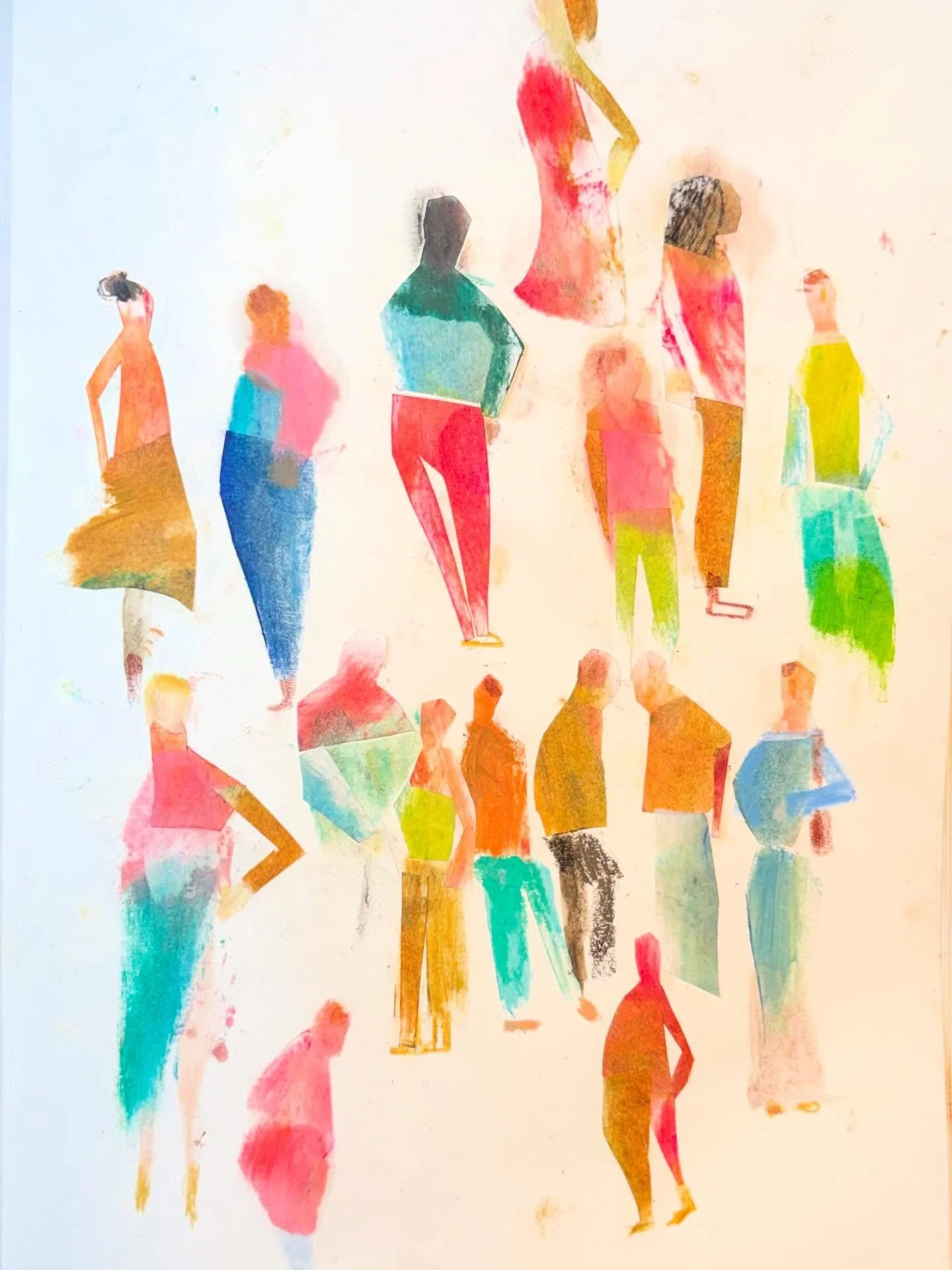 Sketchbook play. Figures in oil on paper. 
#figures #peopleshapes #bodies #gestures #abstractedfigure