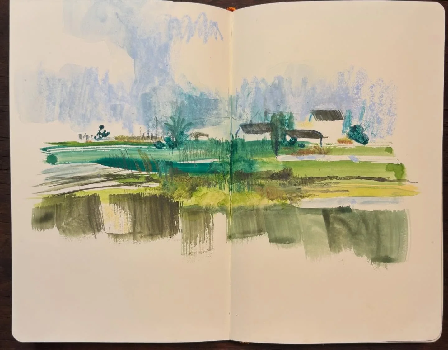 Slowly making my way back to some landscapes. 
#simplelandscapes #landscapestudy #landscapesketchbook #sketchbook #landscaper