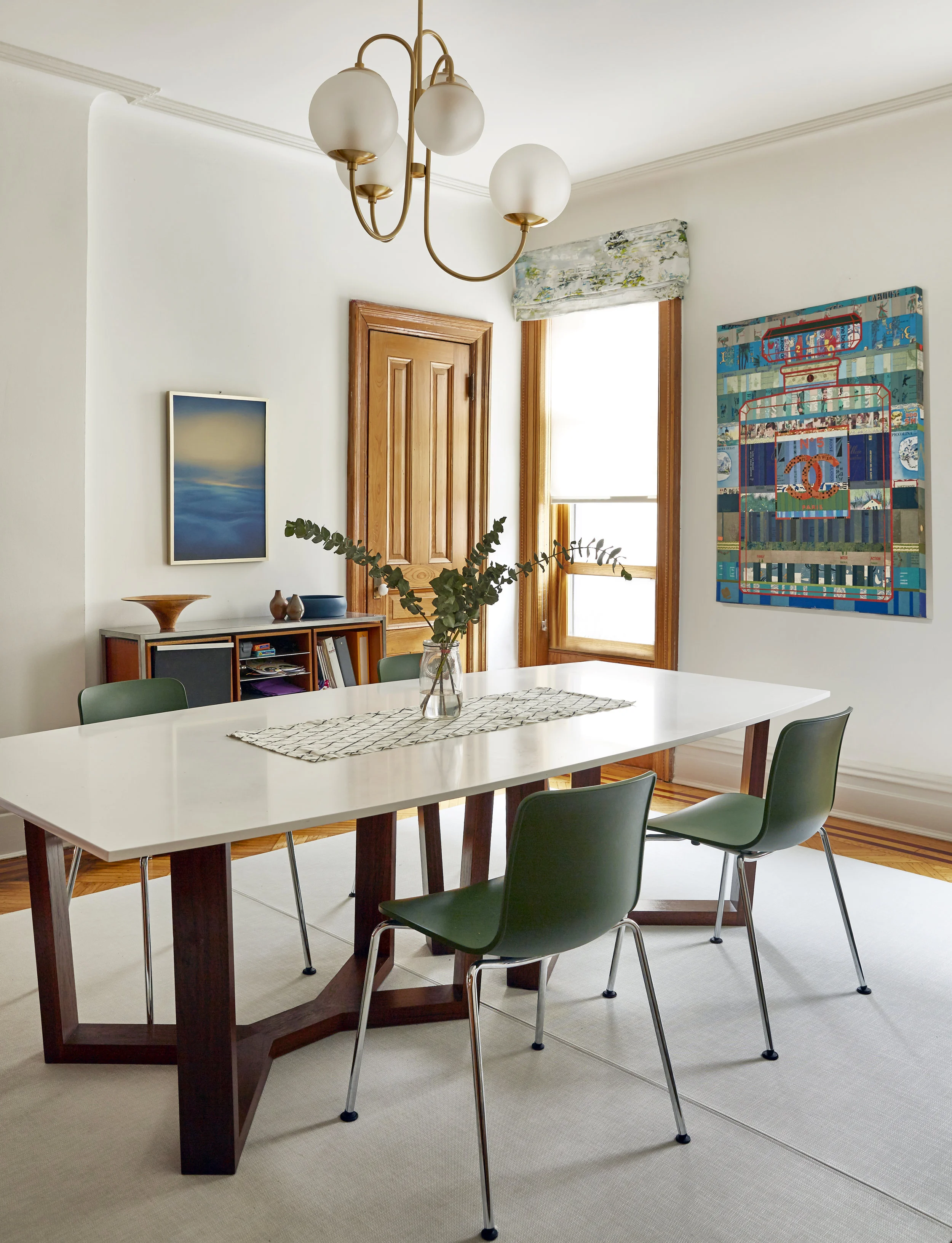 Collage-Art-Funky-Dining-Room-West-Elm-Chandelier-Brooklyn-Interior-Designer-Edesign.jpg