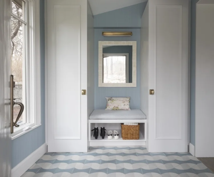 Turn an entry-way wall into an inviting and organized space! From our Bronx Beauty project.