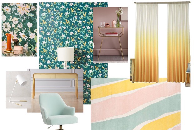 Sweet-Floral-Teenager-Bedroom-Teal-Wallpaper-Ombre-Yellow-Curtains-Amazon-edesign-Brooklyn-Jmorrisdesign.jpeg