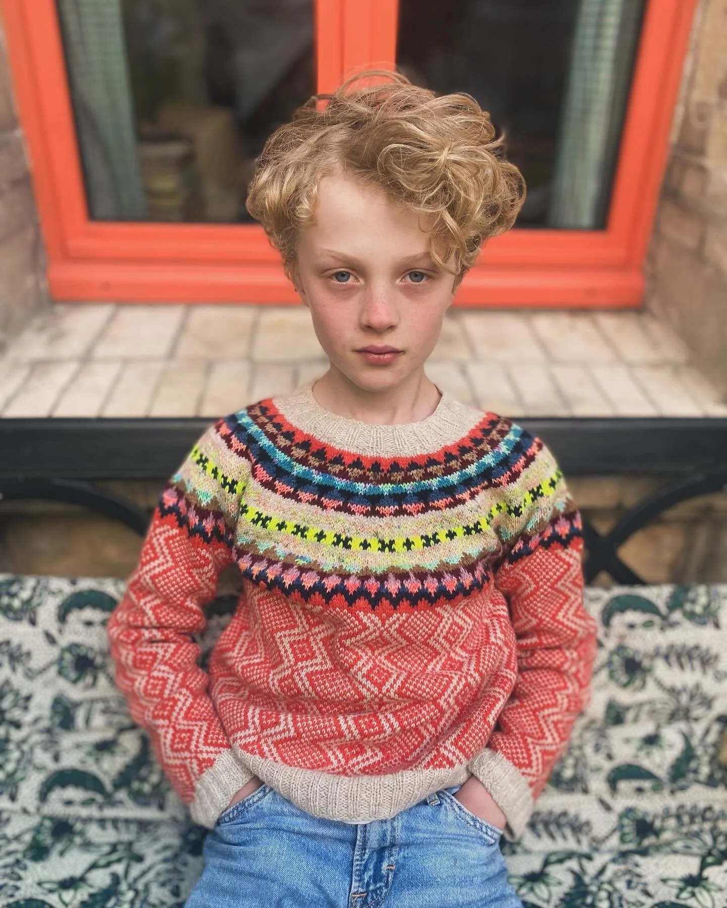 ニット+セーター 052181 23AW PERVERZE Drawing Border Knit 中古・古着通販】PERVERZE (パーバーズ) Drawing Border Knit