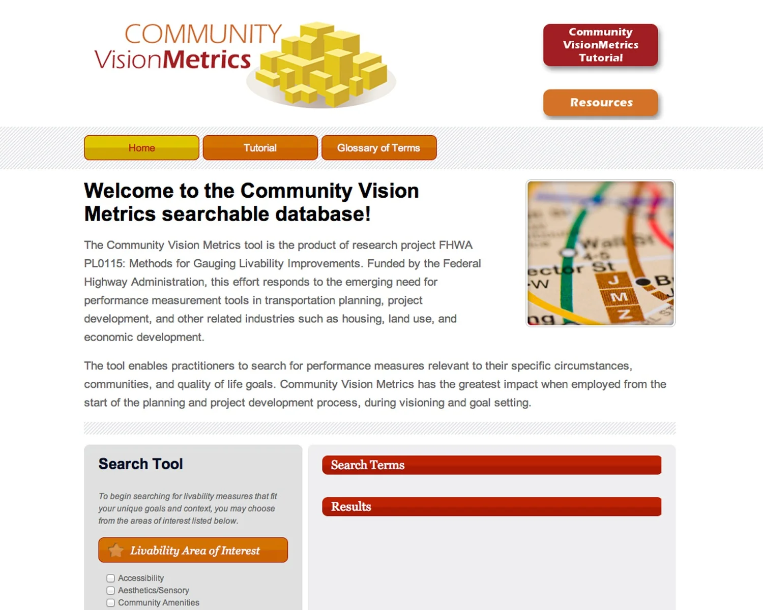 FHWA Community Vision Metrics Tool