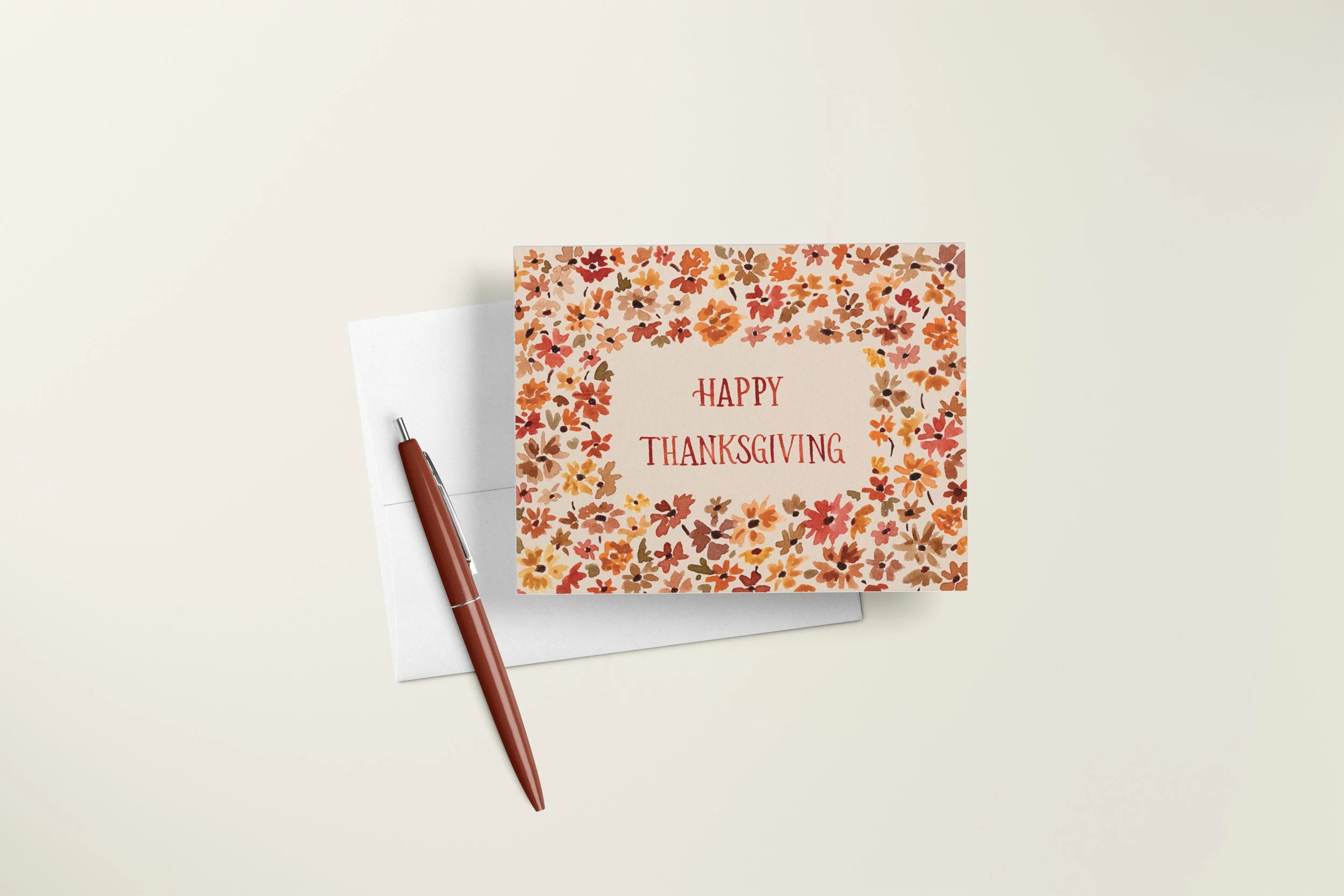 A2 Thanksgiving Floral Card Mock with Pen.jpg