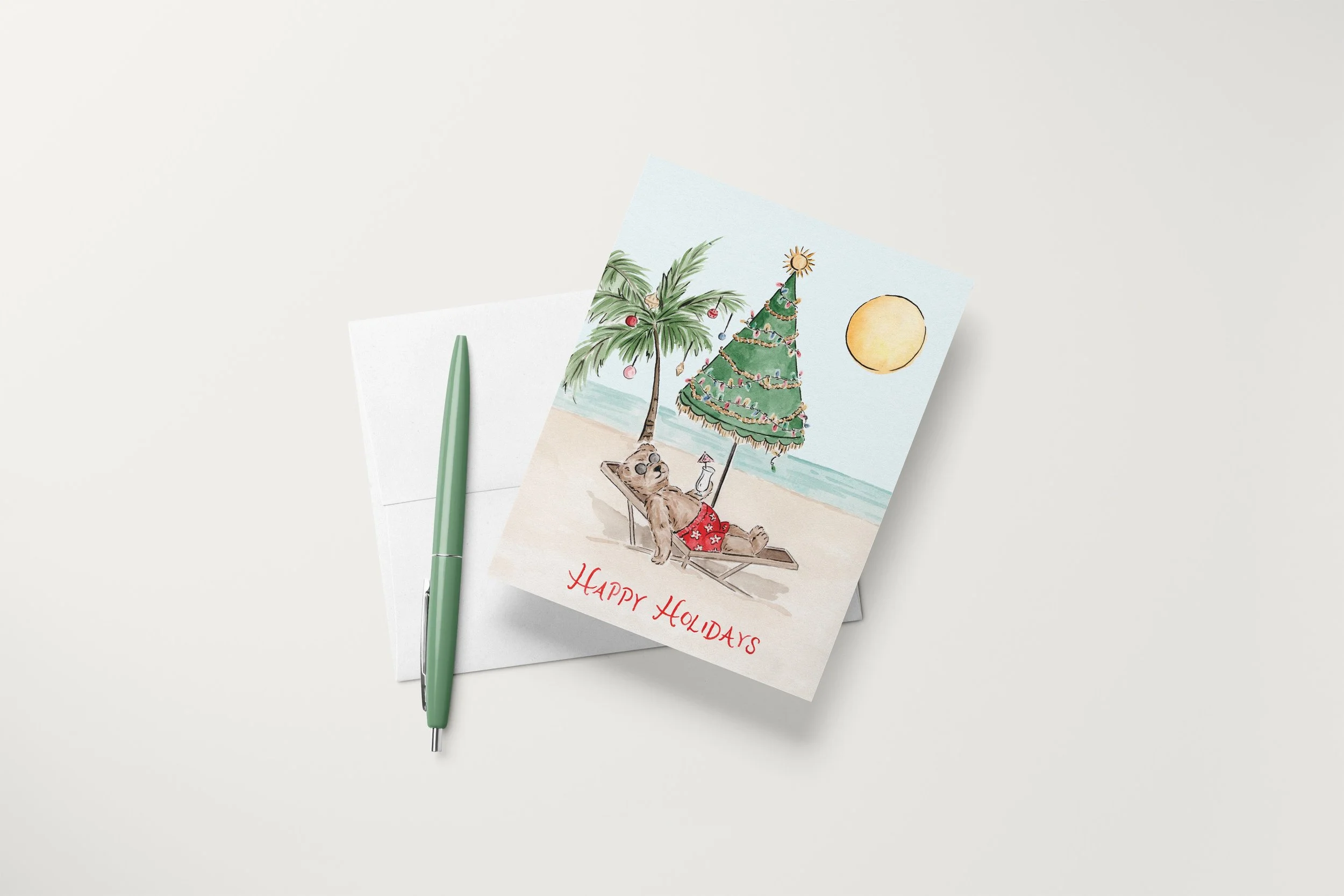 Beach Bear Card with Pen Mock.jpg