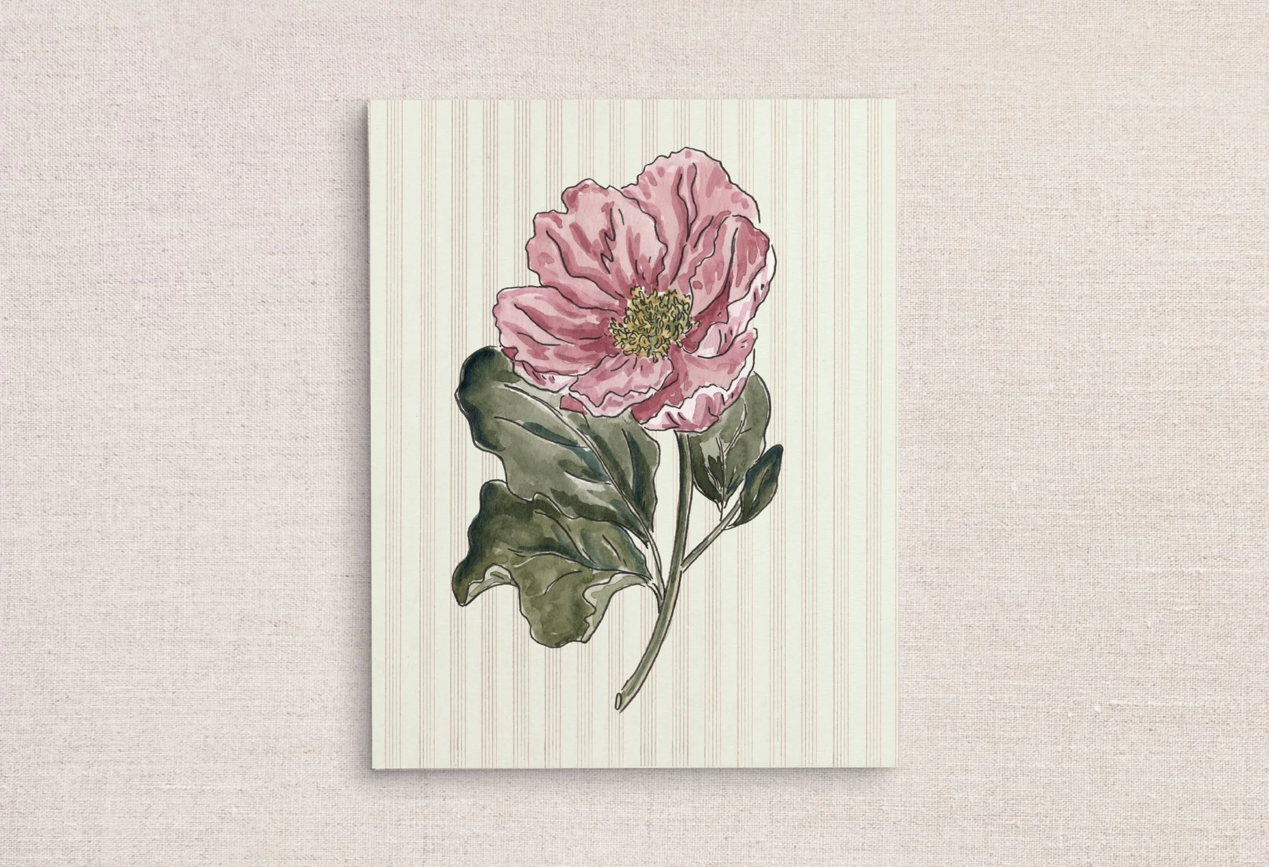 Flower with Stripes 8x10 Unframed Mock.jpg