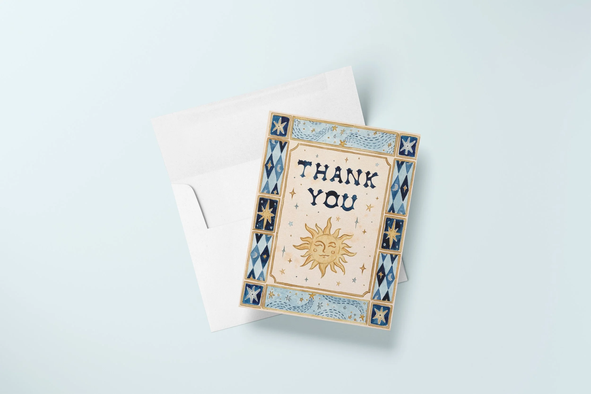 Celestial Thank You Card Mock with Envelope.jpg