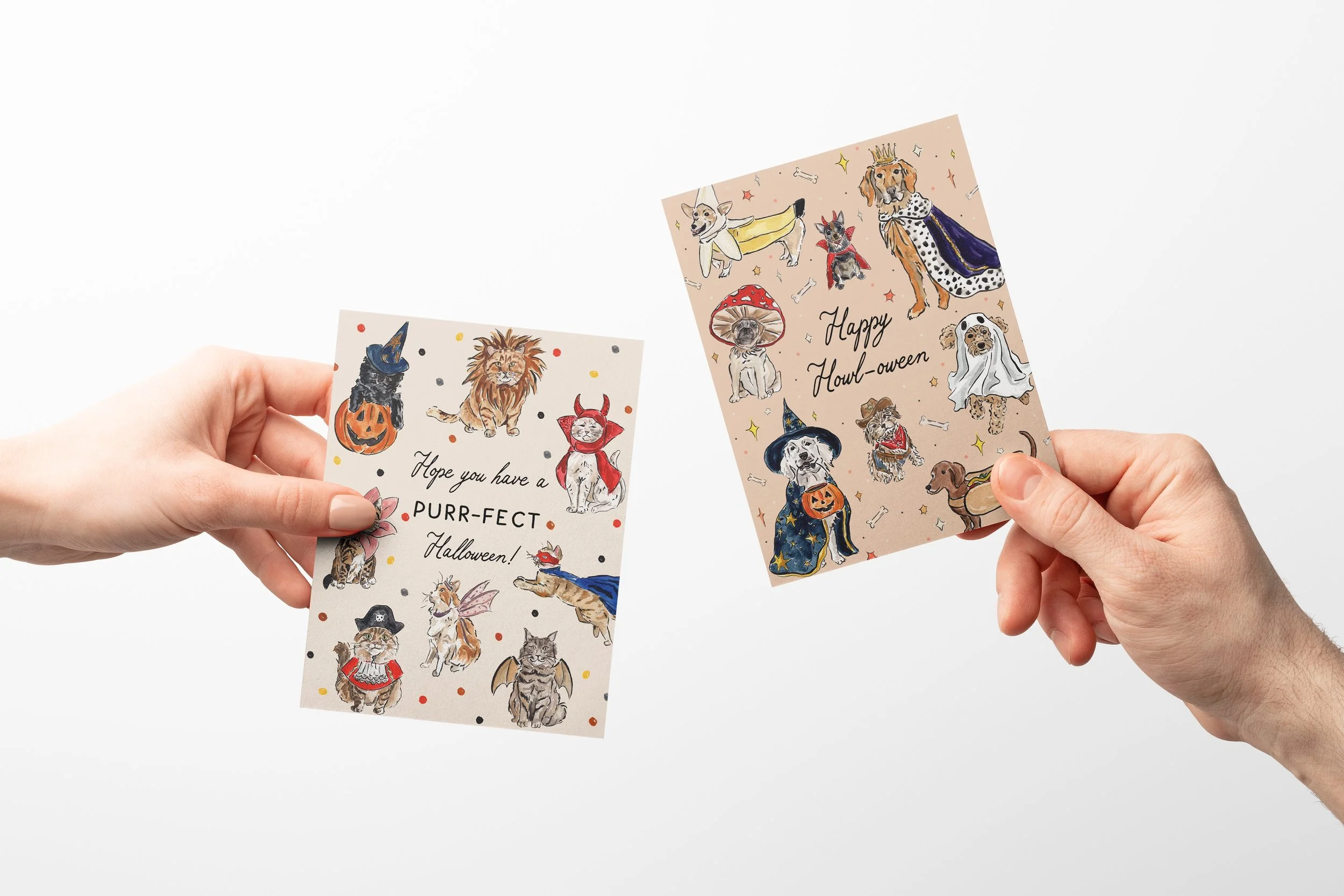 Halloween Dogs and Cats Cards Mock with Hands.jpg (Copy)
