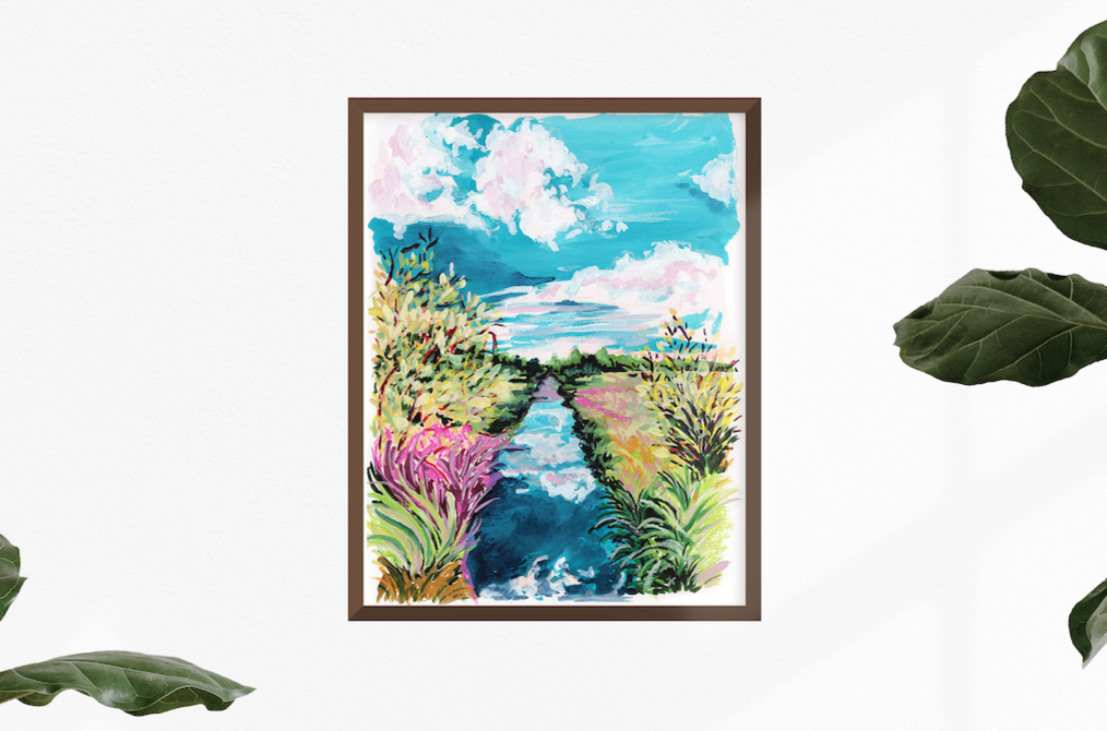 Colorful Landscape 11x14 Wall Art Print - Sunshine in Sunriver