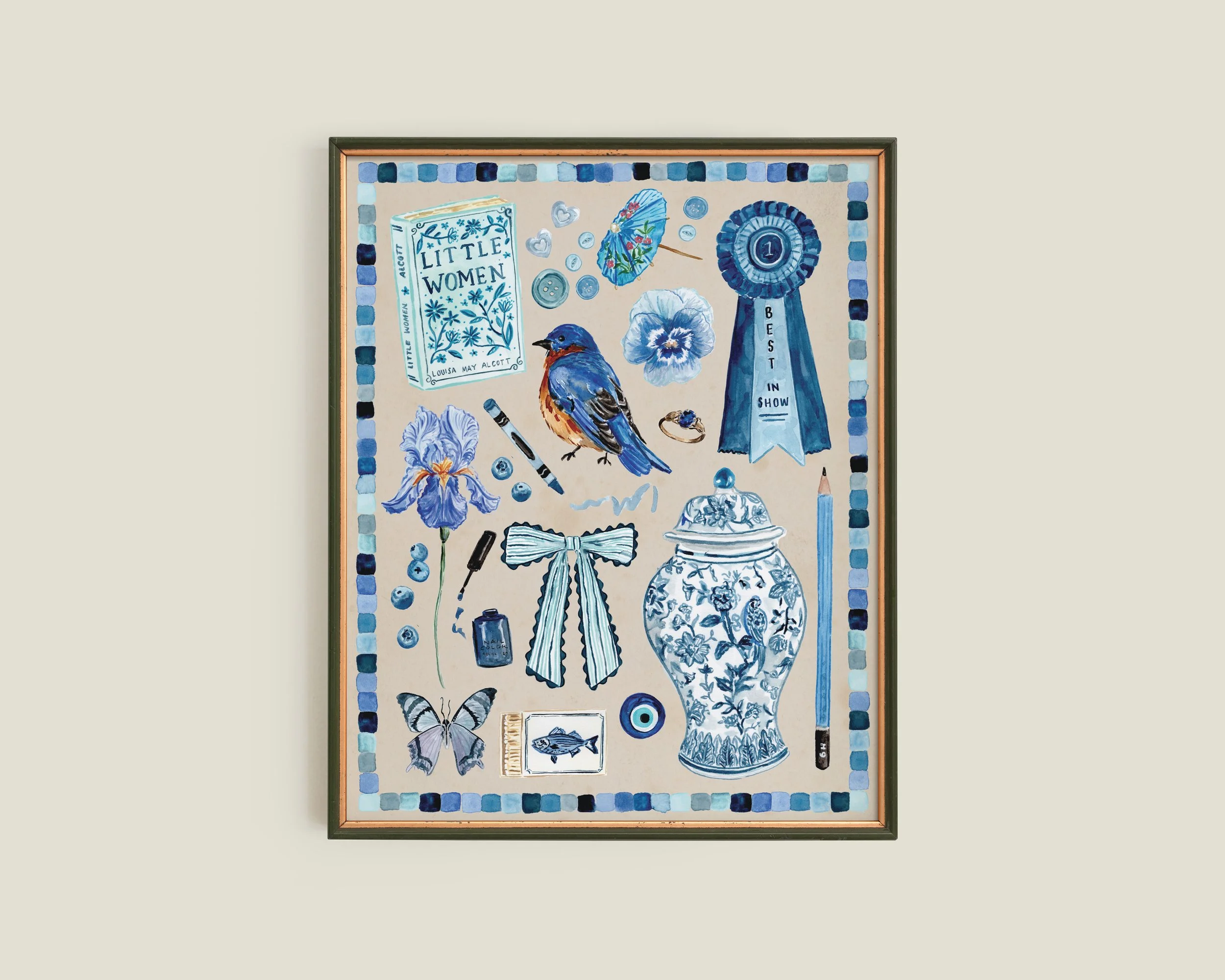 Blue Edit Art Print Framed Mock.jpg