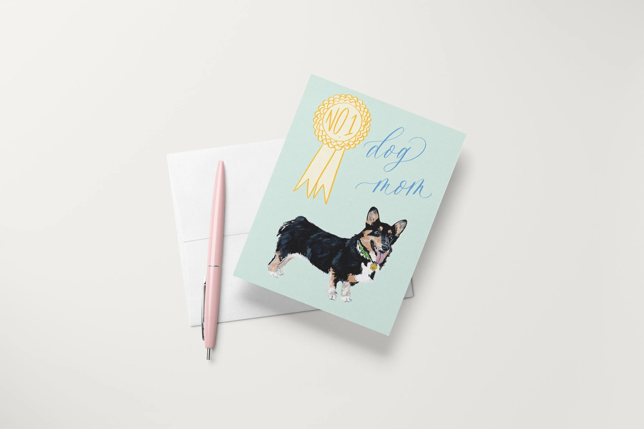 No 1 Dog Mom Card Mock with Pen.jpg