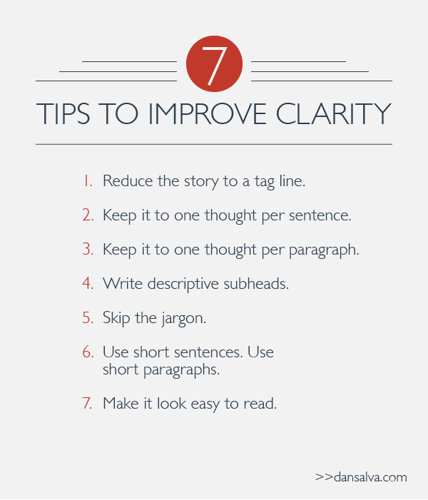Improve your clarity with these 7 writing tips — dansalva
