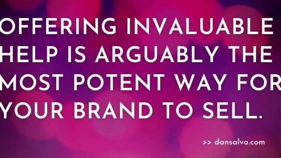 Bold brand move: serving not selling