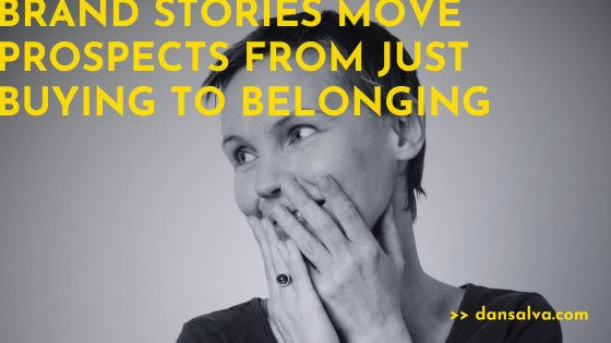 Woman enthralled - "Brand stories move prospect from just buying to belonging"