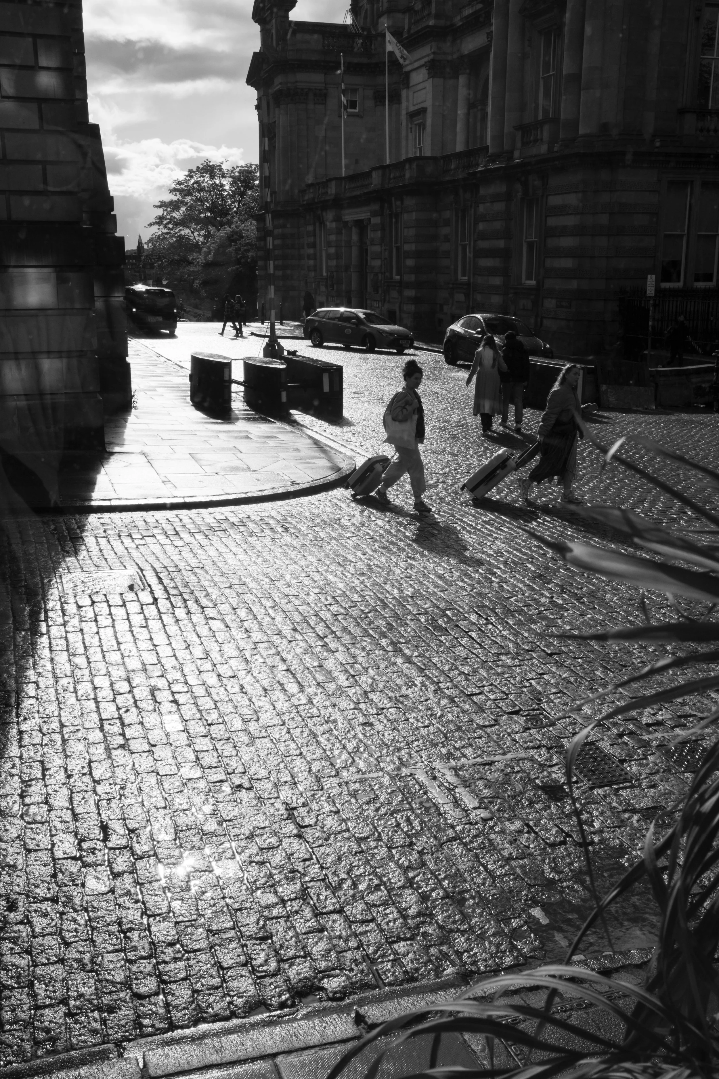 Edinburgh street after a rain