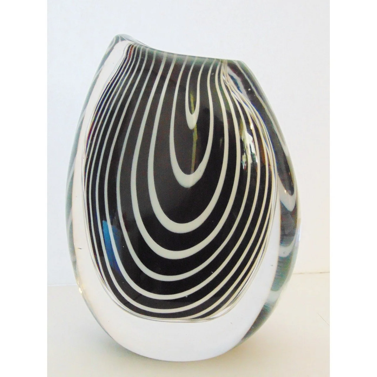 Black & White Murano Glass Vase — Sonty Johns' Antiques