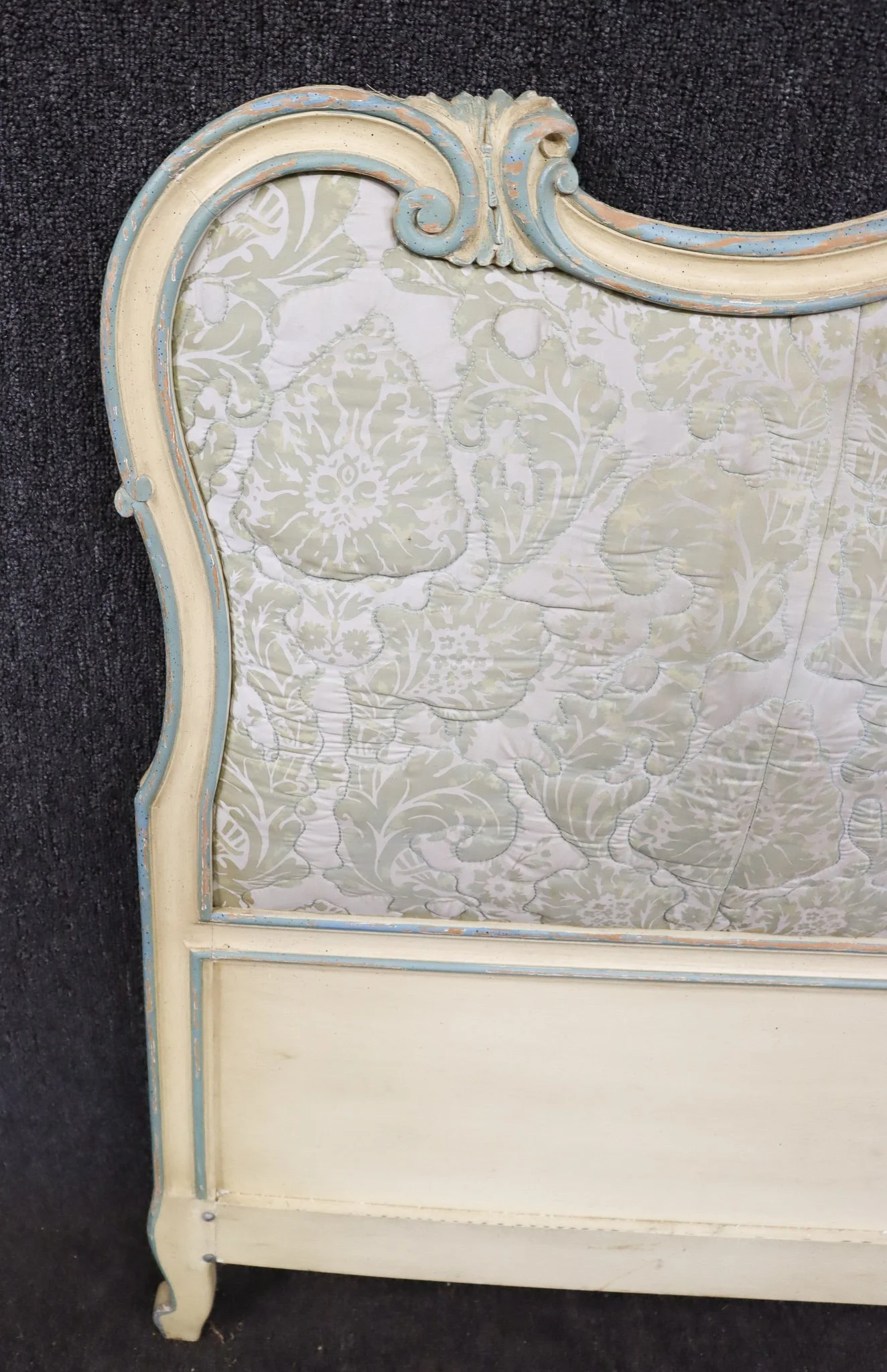 French Provincial King Upholstered Headboard — Sonty Johns' Antiques