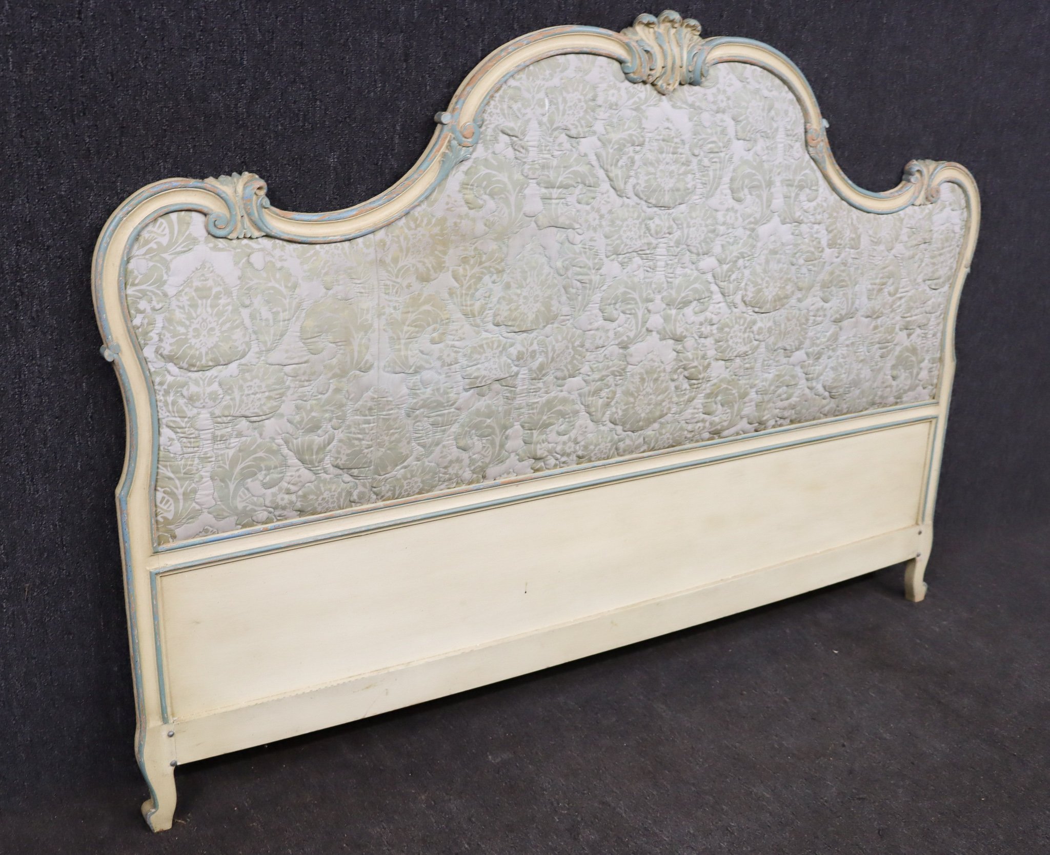 French Provincial King Upholstered Headboard — Sonty Johns' Antiques