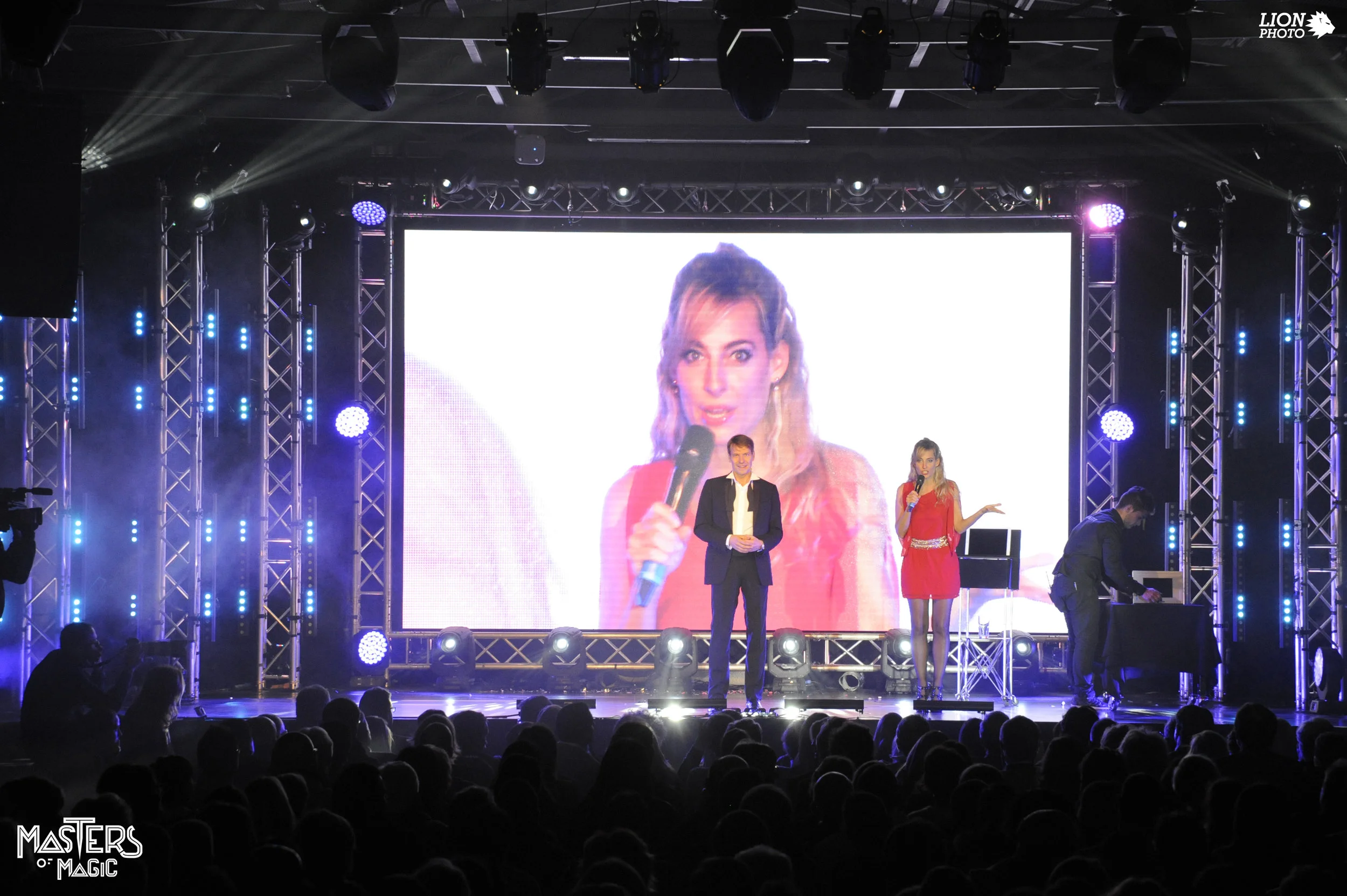 Jessica hosting a private corporate event