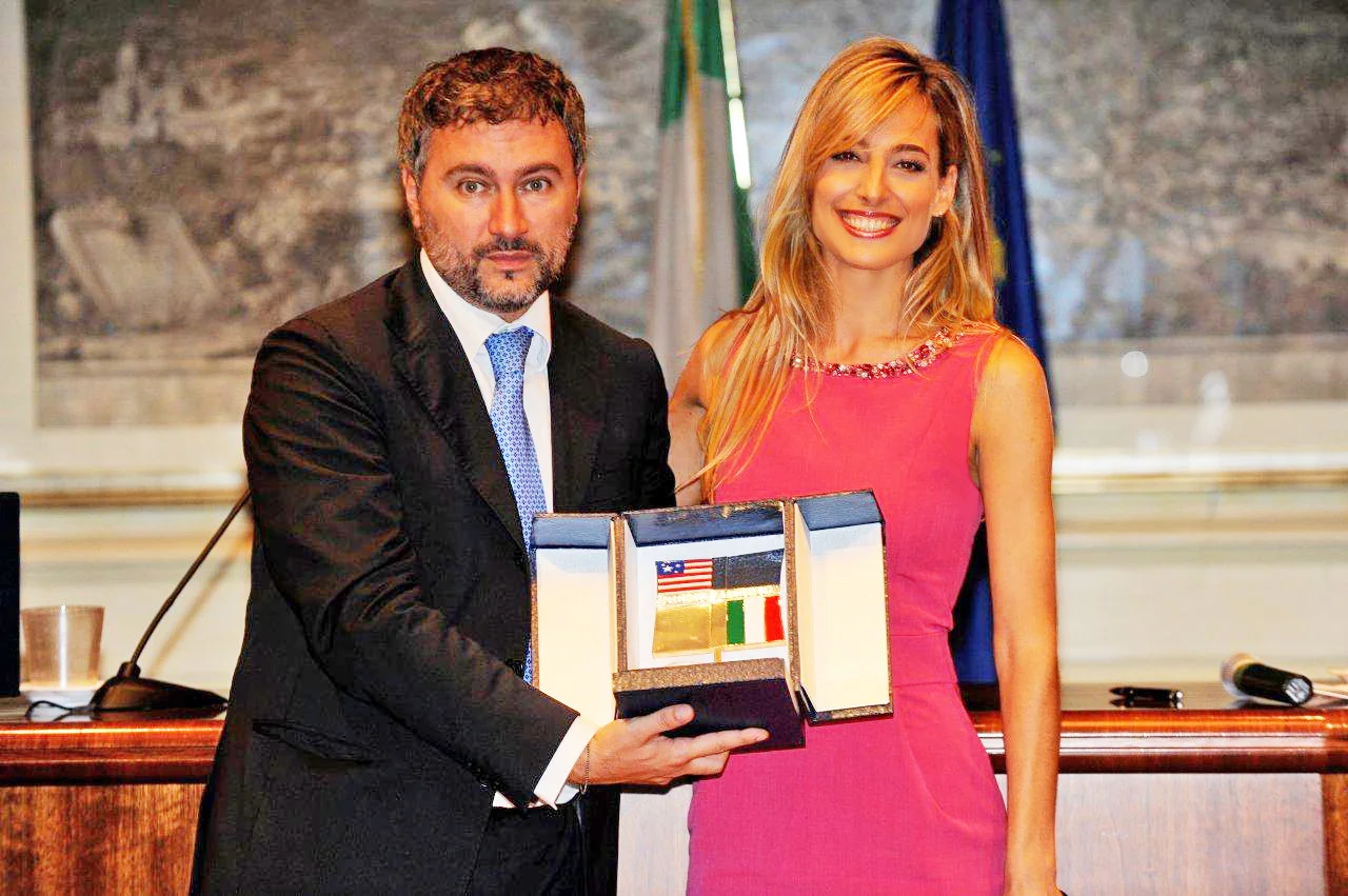 Jessica in the seat of Italy's Parliament receiving her official award recognition as Cultural Ambassador