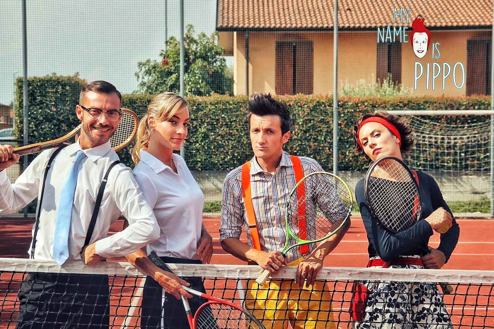 Jessica ed il cast della nuova sitcom "My name is Pippo" per Mediaset