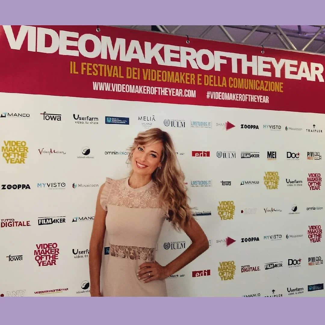 Jessica sul tappeto rosso del festival Videomaker of the year