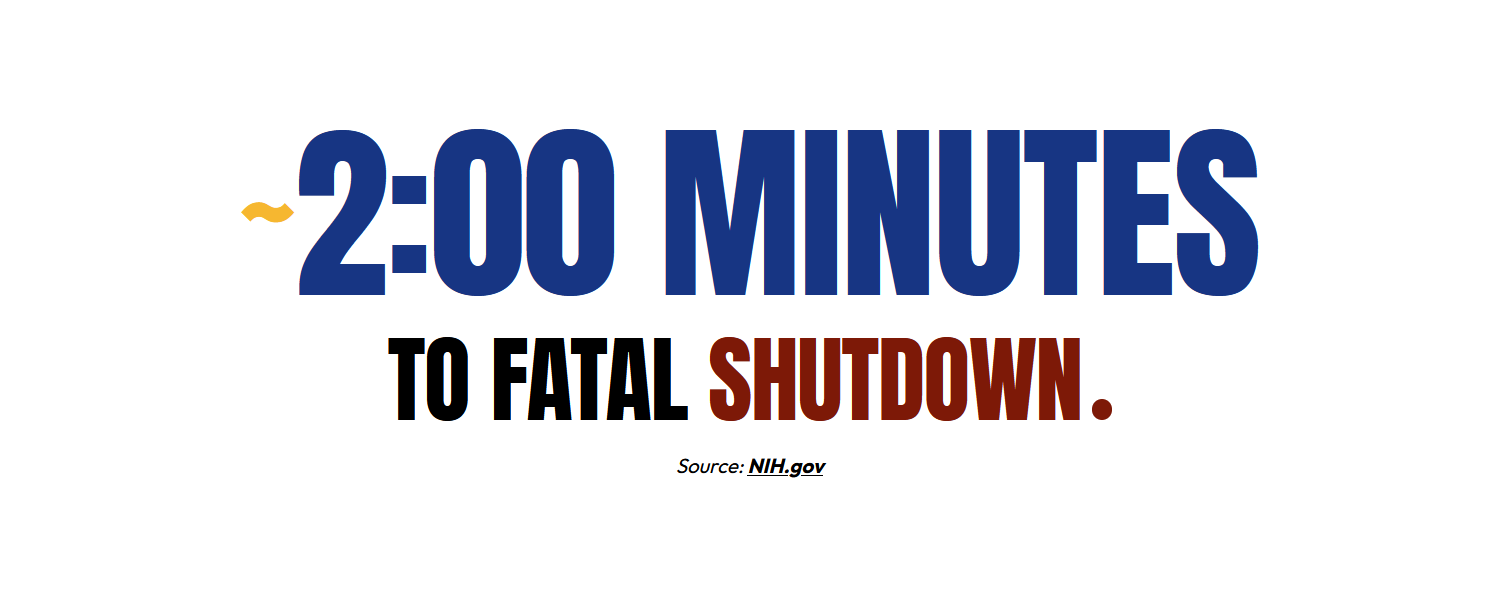 2 minutes to fatal shutdown