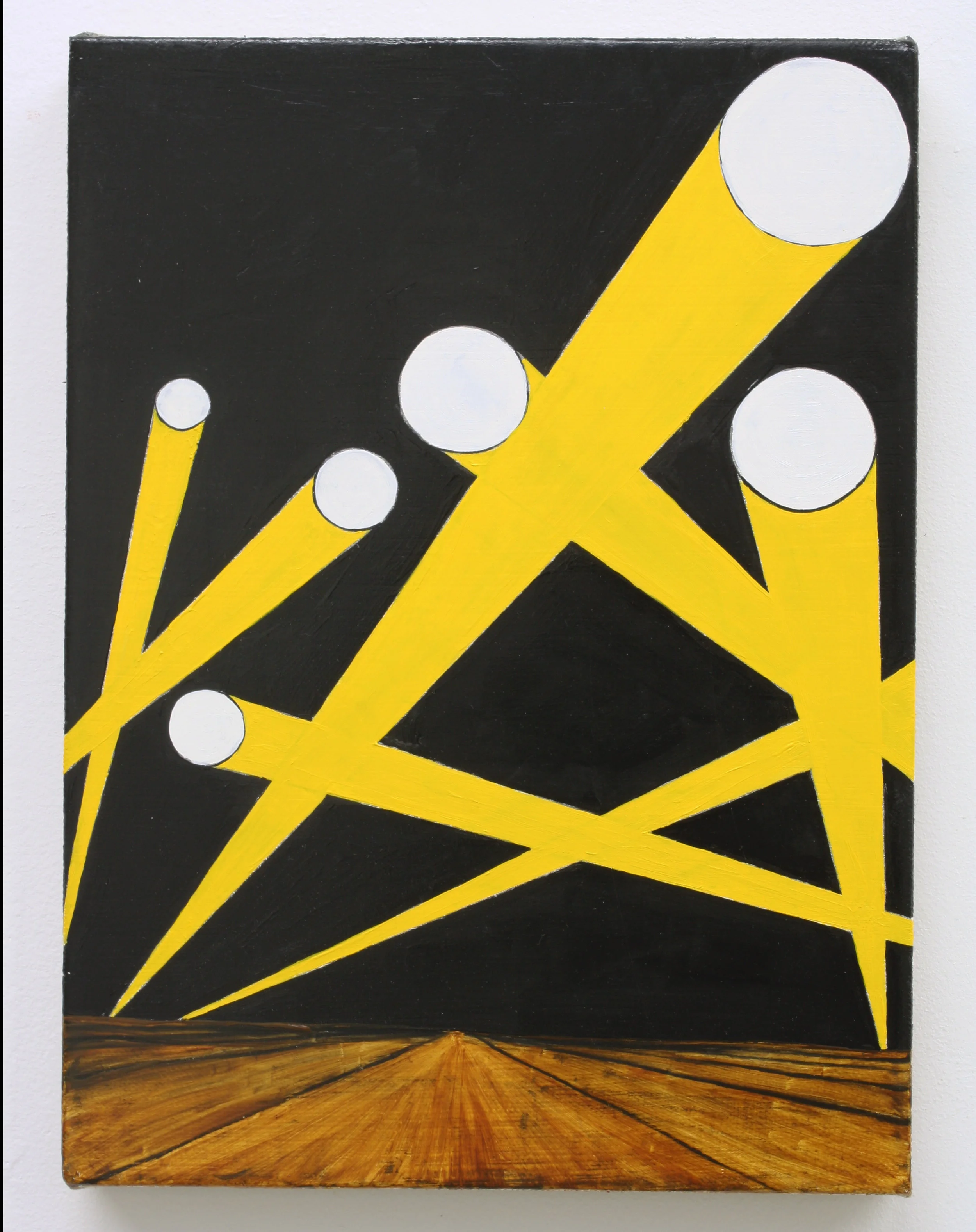 "Untitled,Landscape w/ Lights", 2014 , oil on Linen, 12 x 9 inches