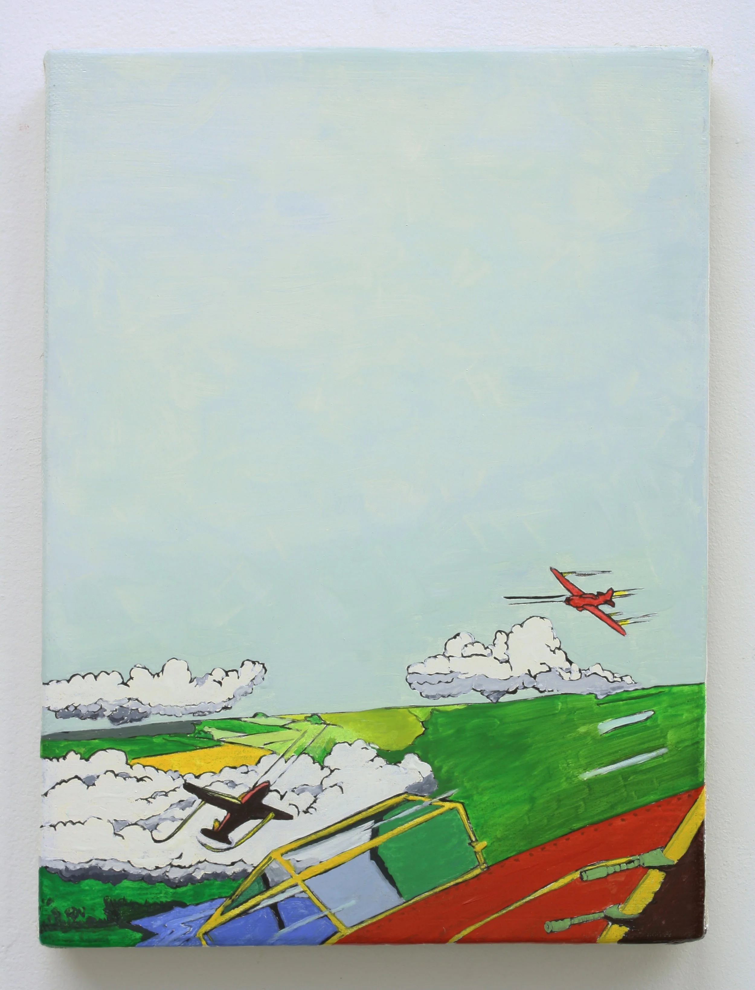 "Untitled, Landscape w/ Blue Sky", 2014 , oil on Linen, 12 x 9 inches