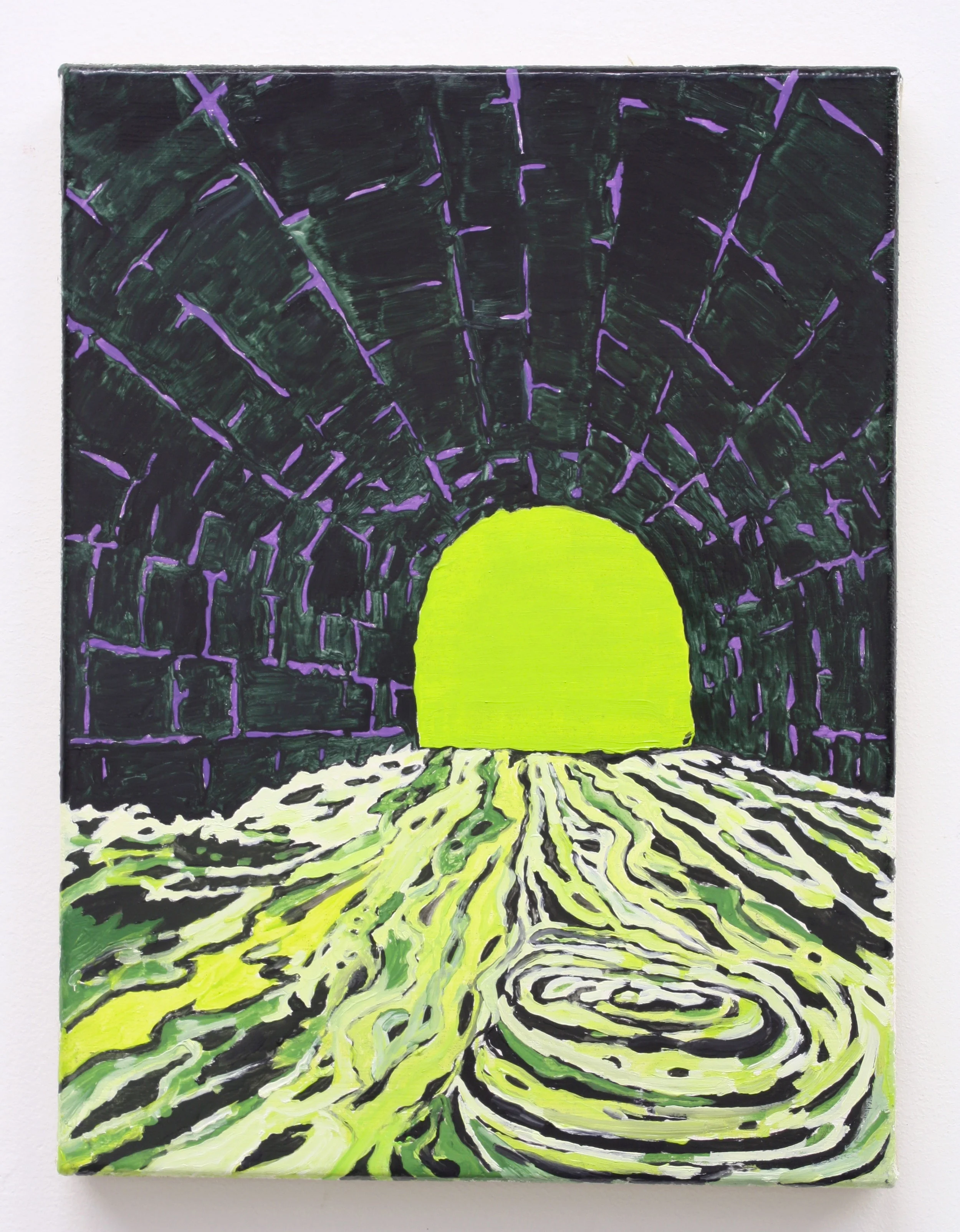 "Untitled, Tunnel", 2014 , oil on Linen, 12 x 9 inches