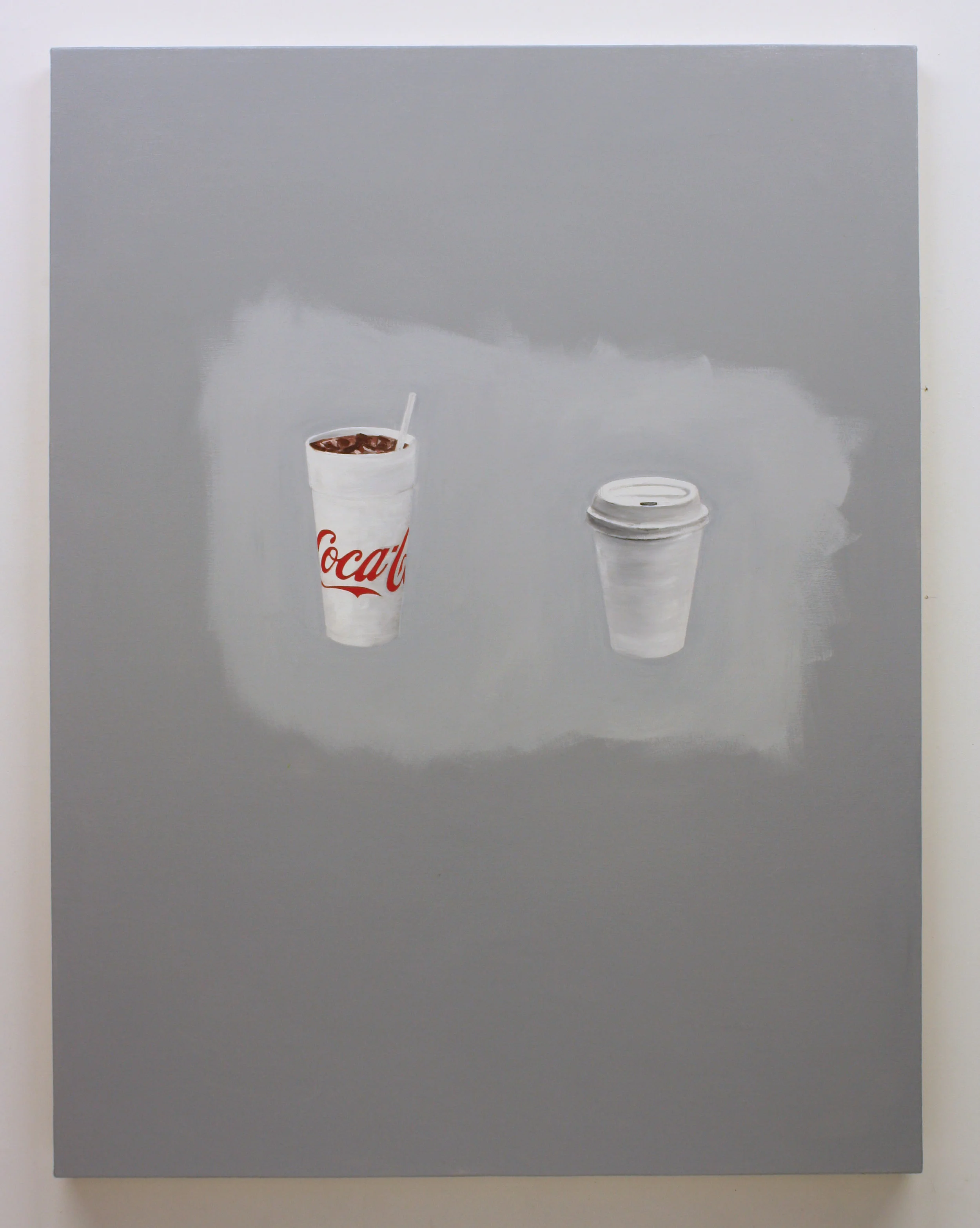 "Untitled, (Cups)", 2017 , oil on canvas, 60 x 46 inches