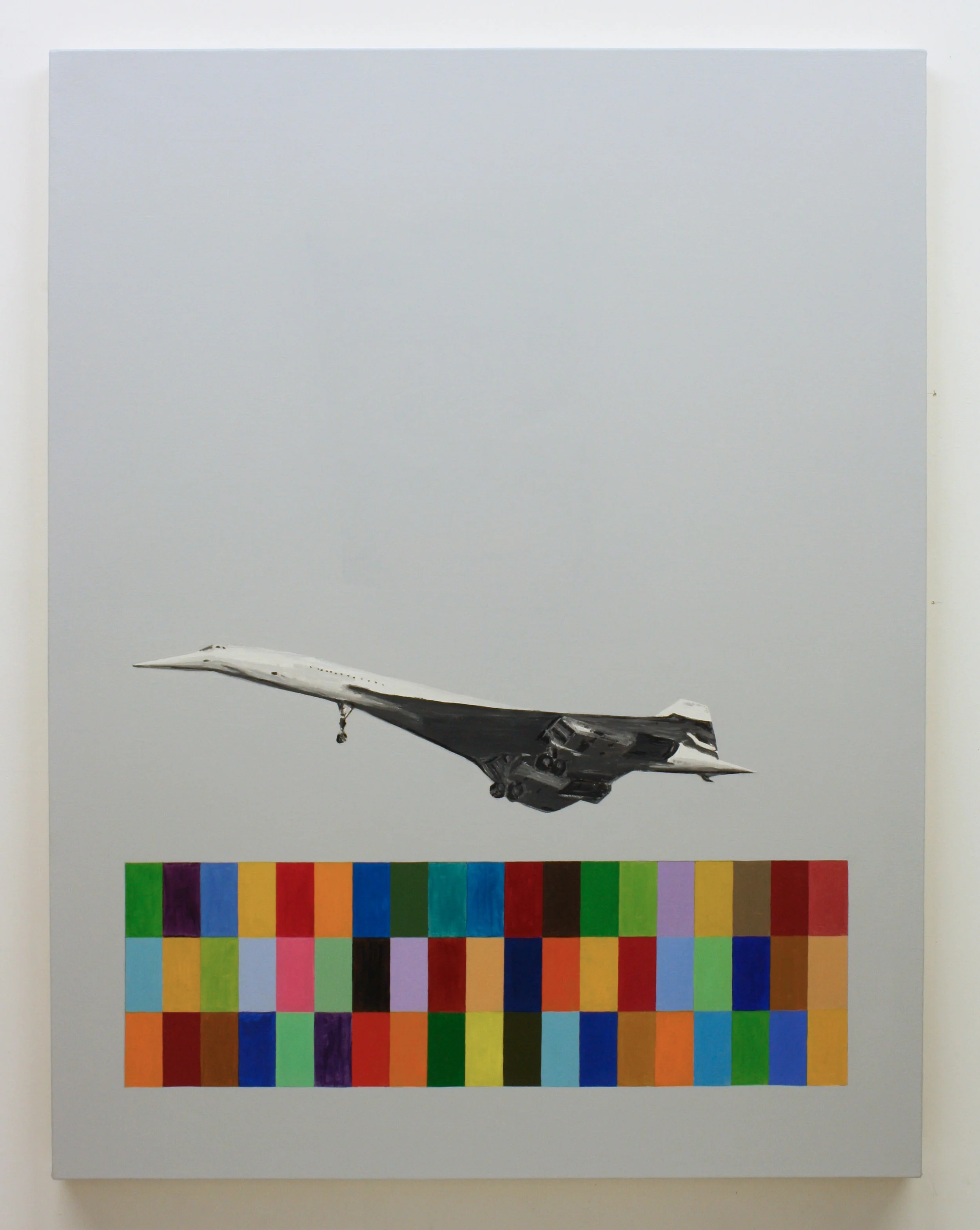 "Untitled, (SST w/Grid)", 2017 , oil on canvas, 60 x 46 inches