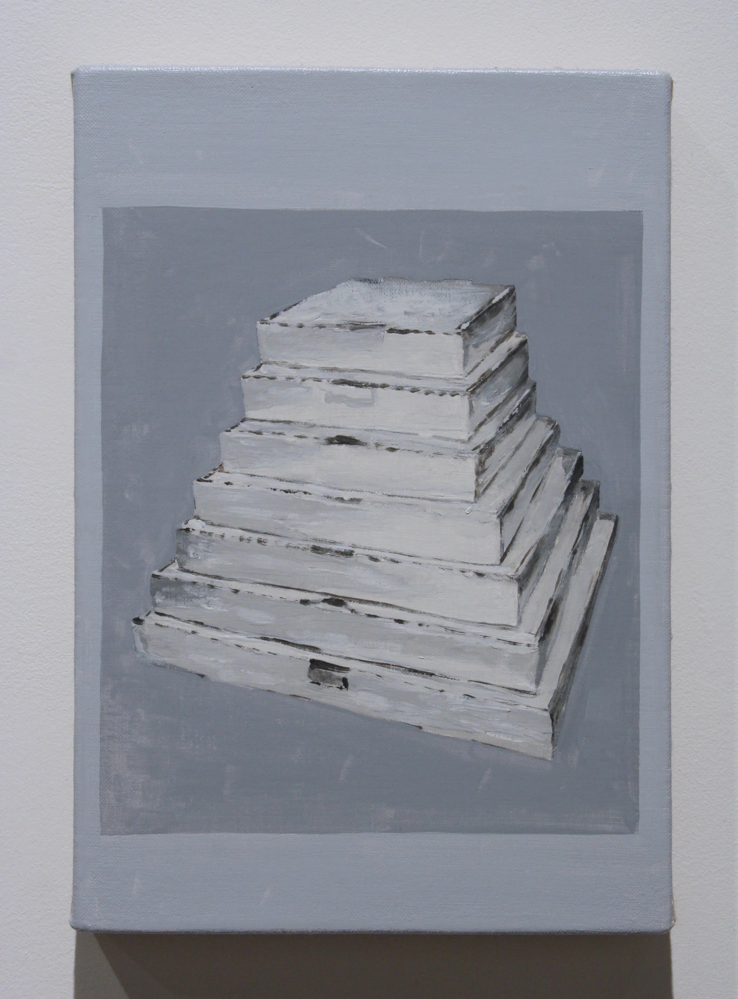 "Untitled, (Boxes)", 2016 , oil on linen, 12 x 8 inches