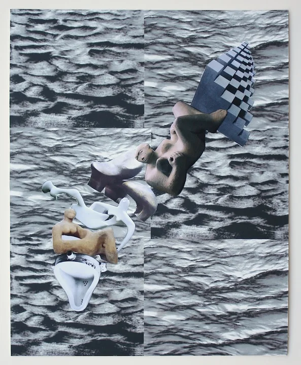 "Untitled, Sea Vessel", 2015 , unique inkjet print collage, 20 x 16 inches