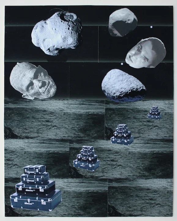 "Untitled, Seascape", 2015 , unique inkjet print collage, 20 x 16 inches