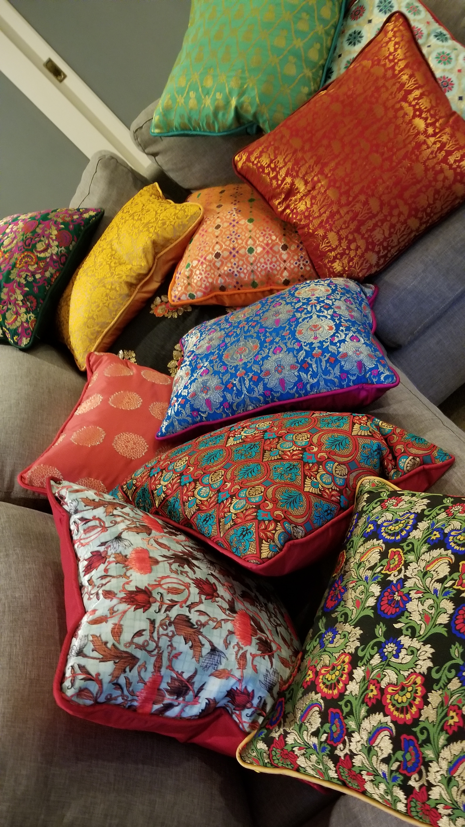 Indian silk pillow cases