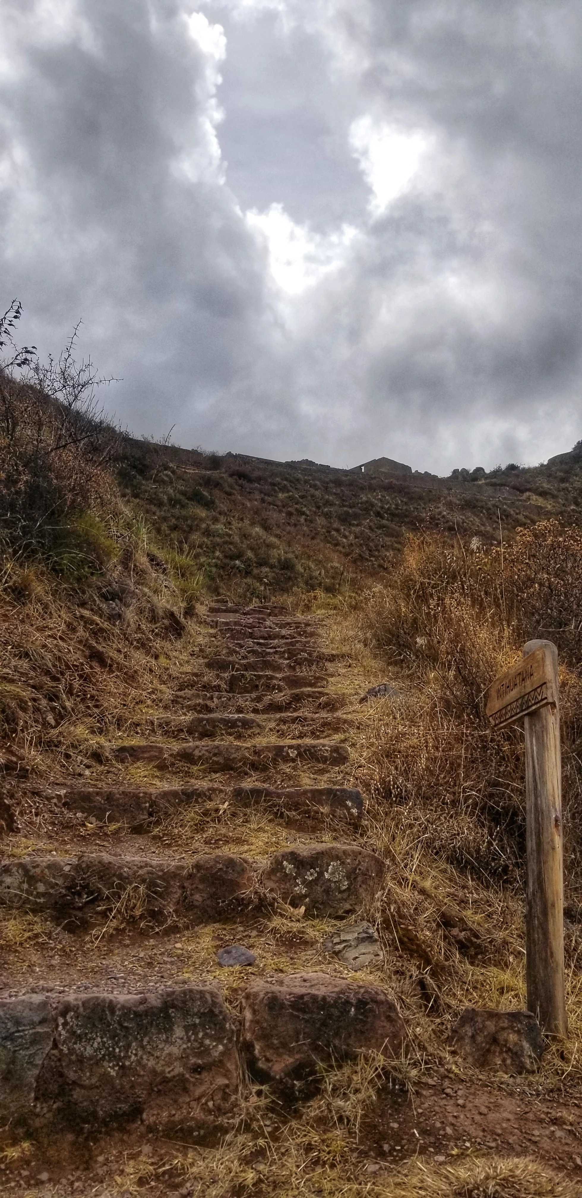 There are more stairs around the bend.