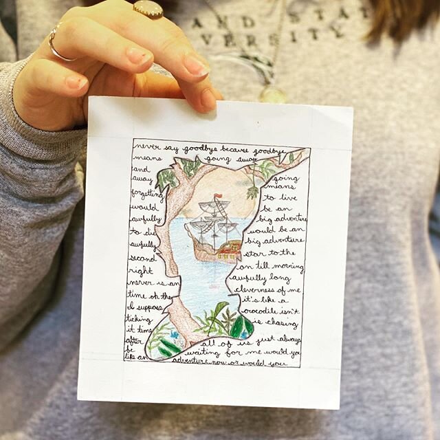 Love this Peter Pan piece by my daughter. It&rsquo;s been so fun watching her artistic abilities be nurtured at @jesuitartpdx this school year.