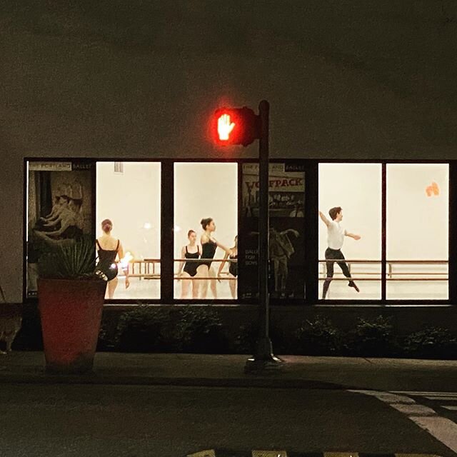 I love sitting at this stoplight. The dancers are mesmerizing. #portlandballet