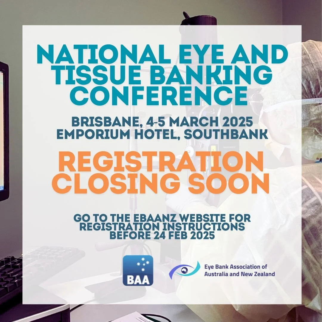 EBAANZ 2025 – National Eye and Tissue Conference