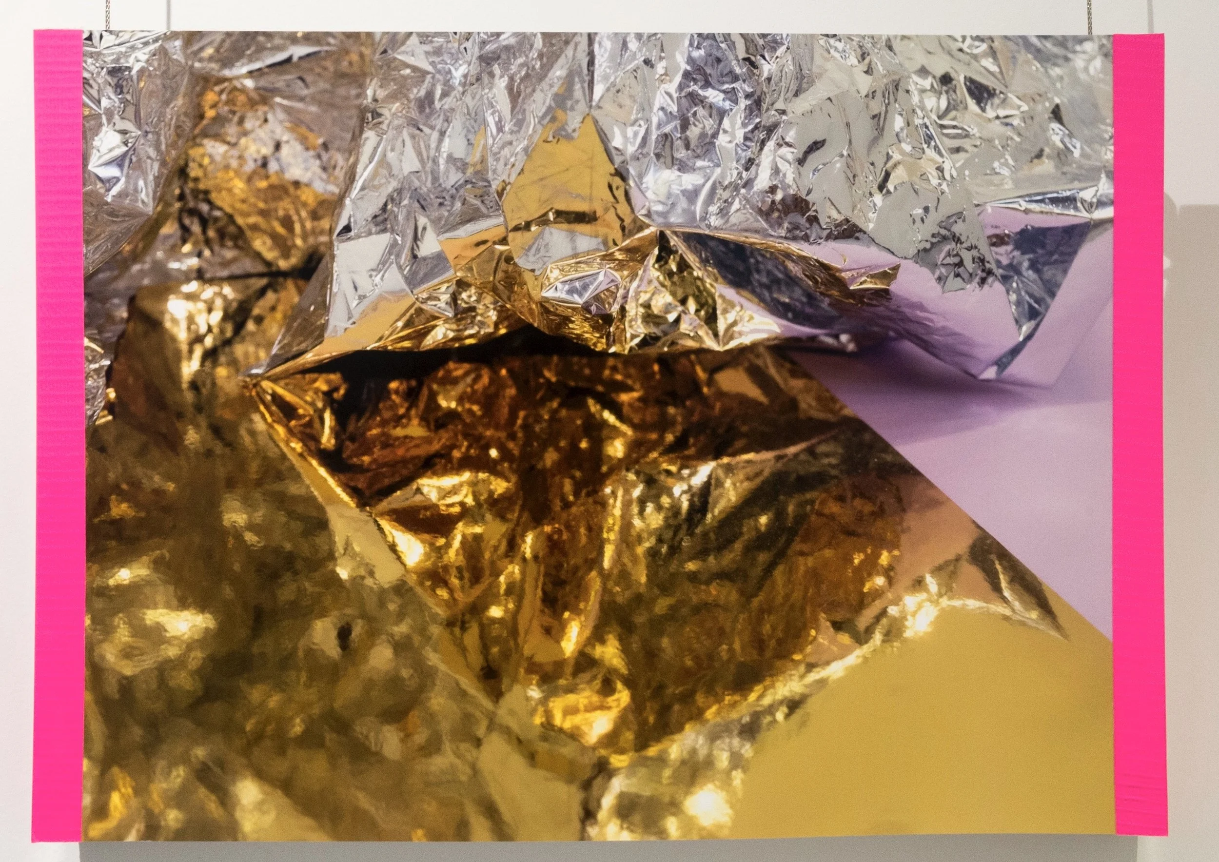 Parts of parts (lilac & reflective gold) pink 2018