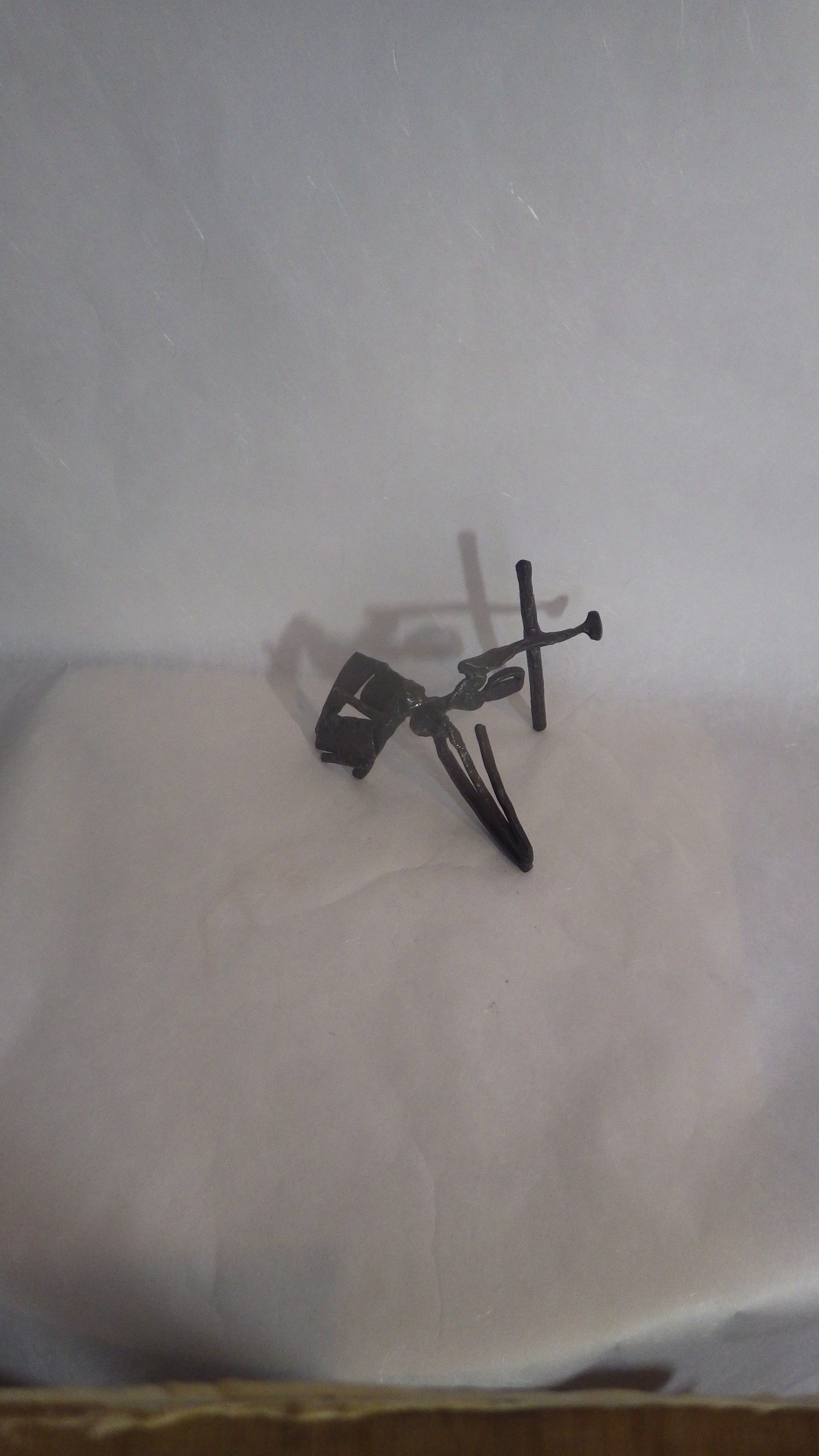 mitcheru emerging from a tee pee