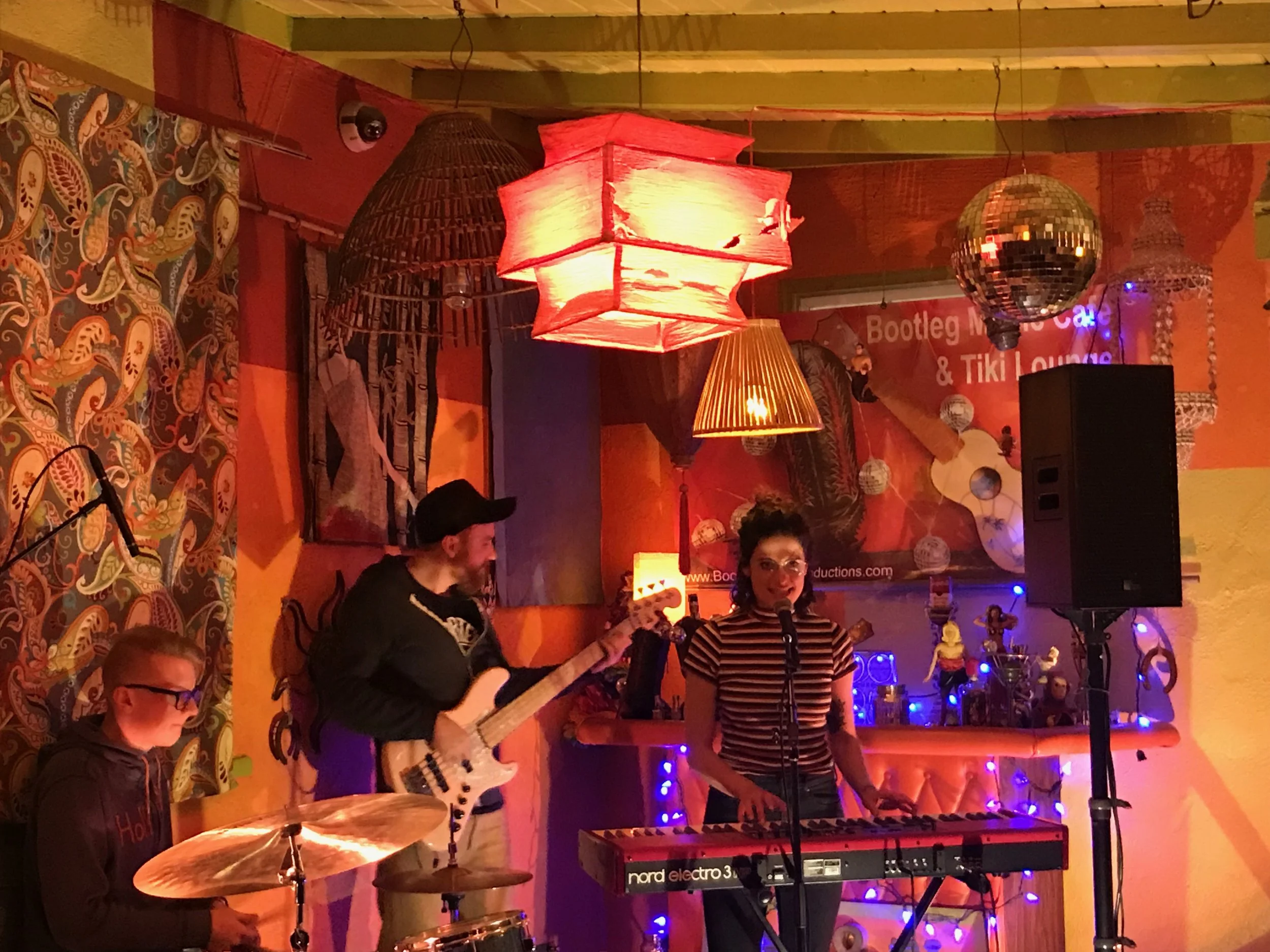 Katie Kuffel Trio in the Bootleg Tiki Lounge