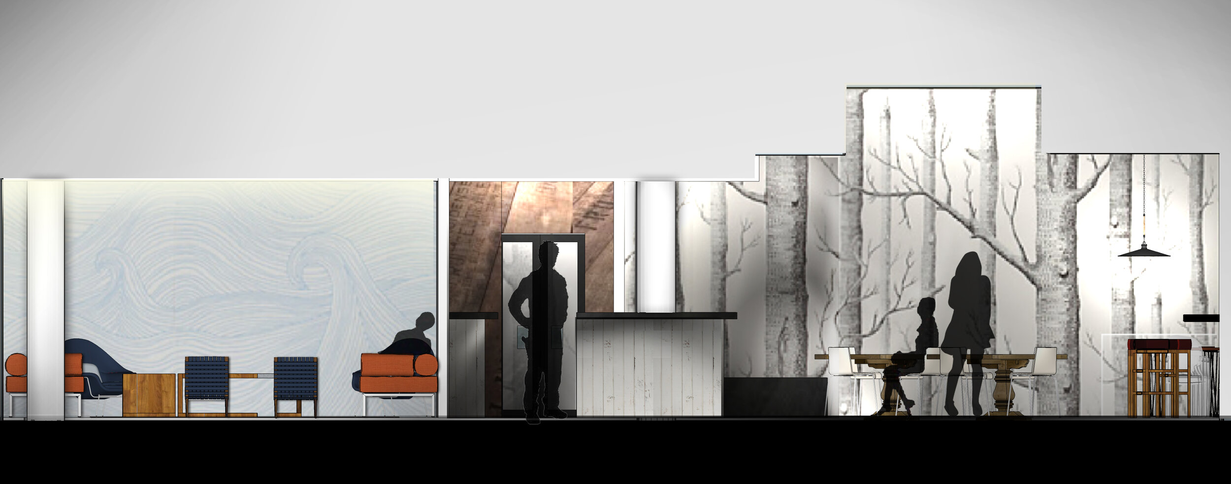 Cafe Sectional Elevation