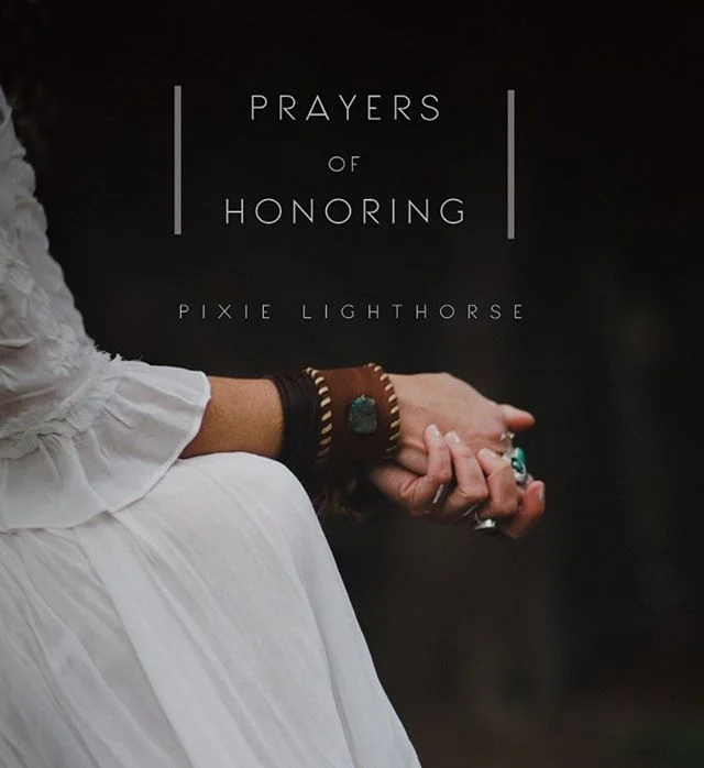 It&rsquo;s been such an honor to study Earth Medicine with @pixielighthorse ✨Her book Prayers of Honoring is filled with grace and brings you home to your deepest intentions - read more on our site - https://www.skycircles.co/sacred-living/ ✨💫 PC: @