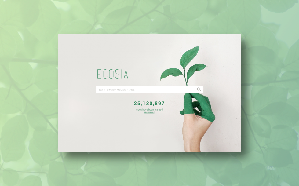 Landing Page for Ecosia