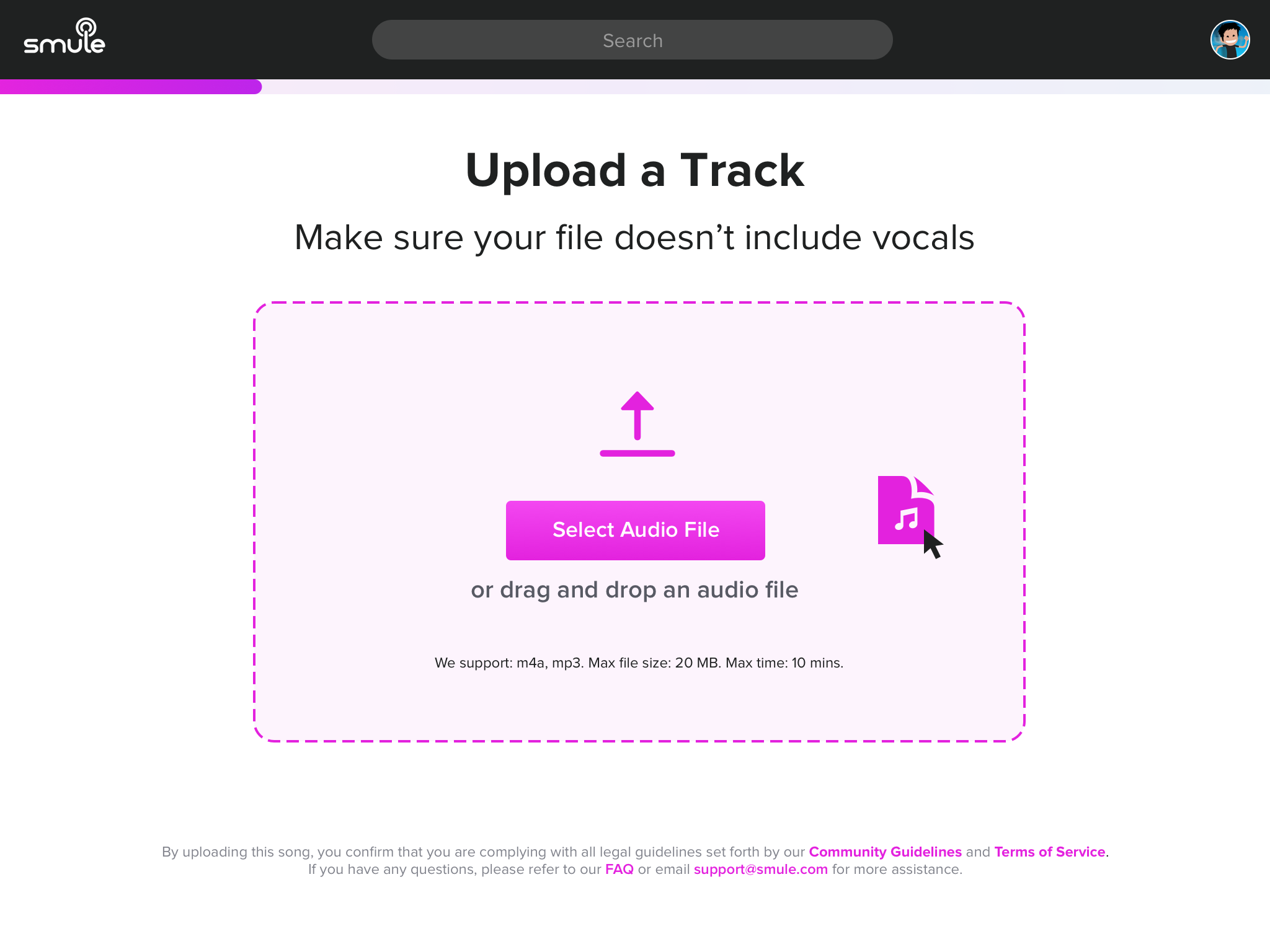 Smule Song Upload Tool Sruthy Kumar